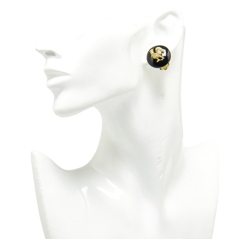 Chanel Vintage Chicken Bird Earring G Black Chanel
