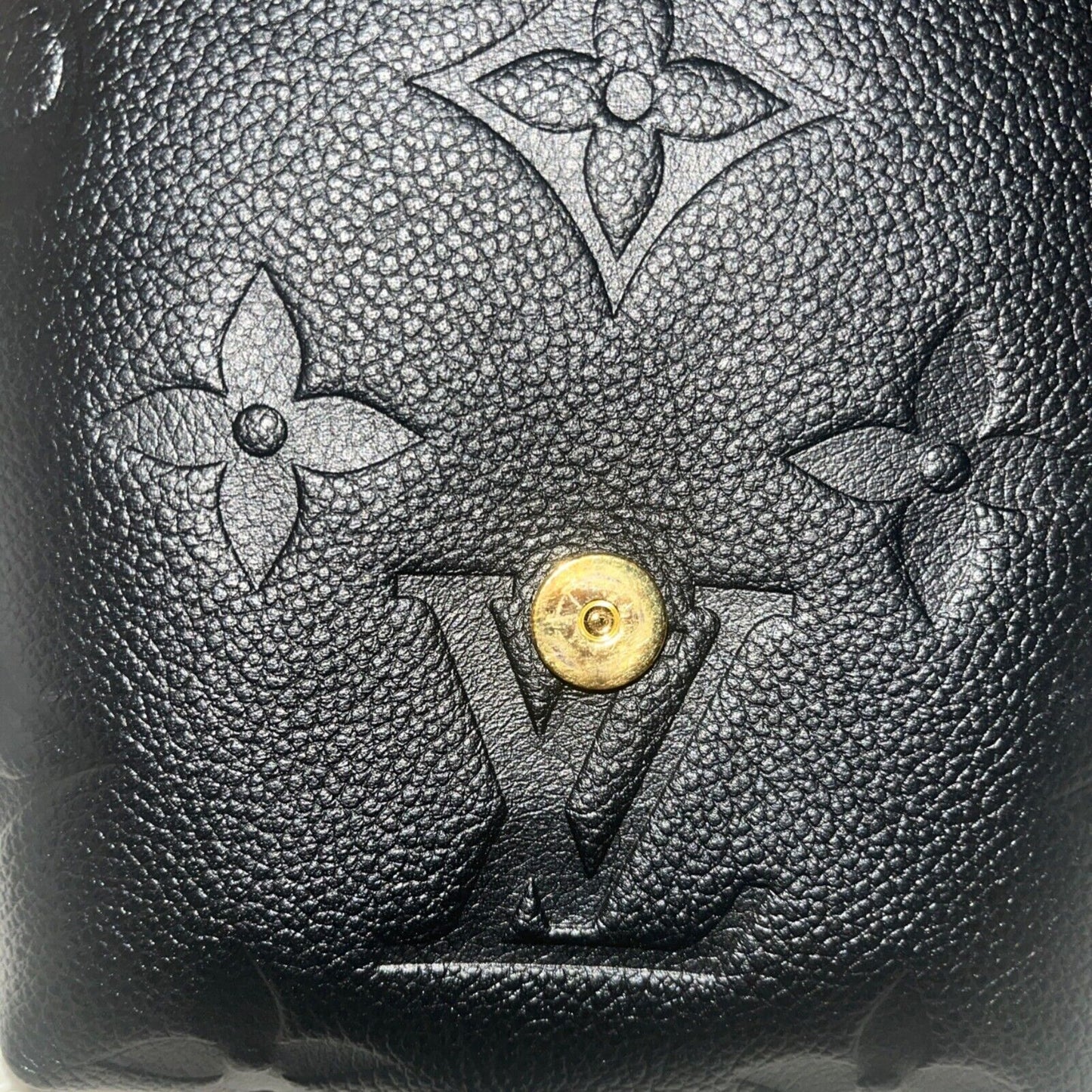 LOUIS VUITTON Tiny Backpack Monogram Empreinte Giant Leather Black