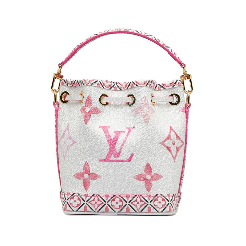 Louis Vuitton Monogram Giant Nanoe by the Pool Shoulder Bag Mini Bag 2WAY M82386 White Pink PVC Louis Vuitton