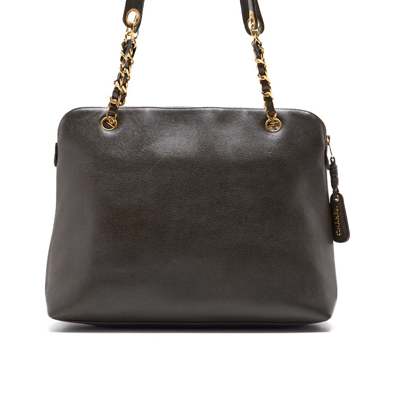 CHANEL / CHANEL OUTSIDE FLAP Double Chain Shoulder Caviar S Karki Shoulder Bag Shoulder Bag Hybrid 【 Ship】 Netherlands Online
