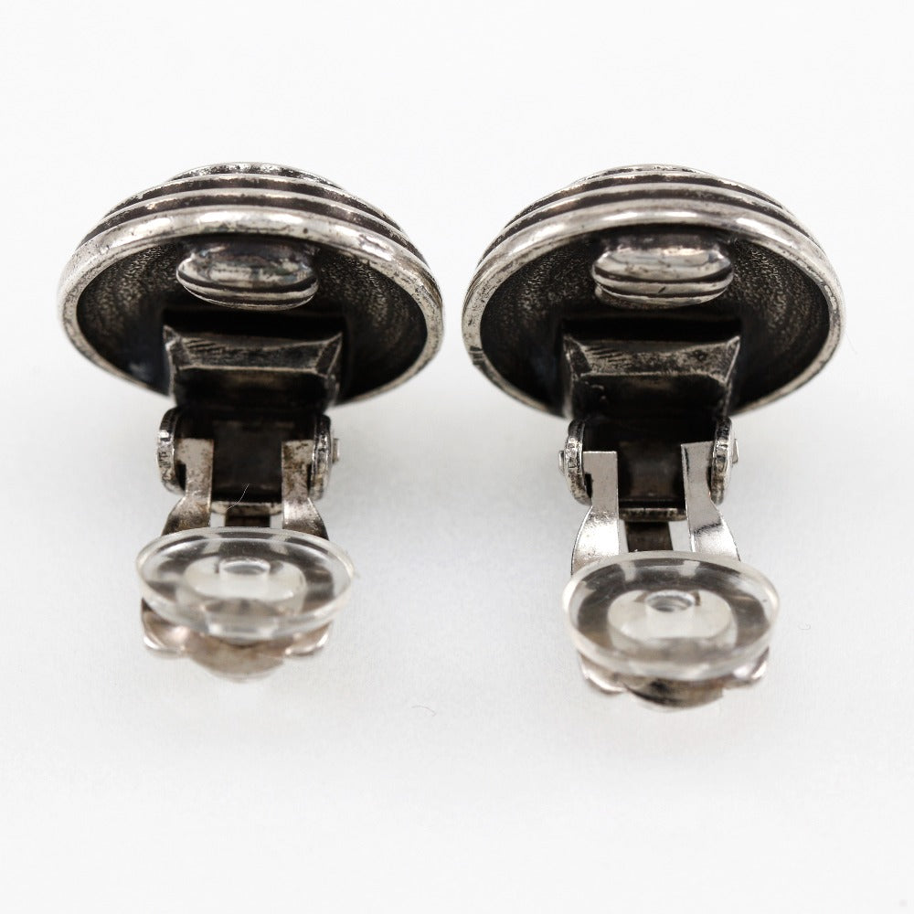 Chanel Chanel Coco Mark Earrings Metal Made France 1999 Silver 99P 11.7g COCO Mark Earrings Manufacturing