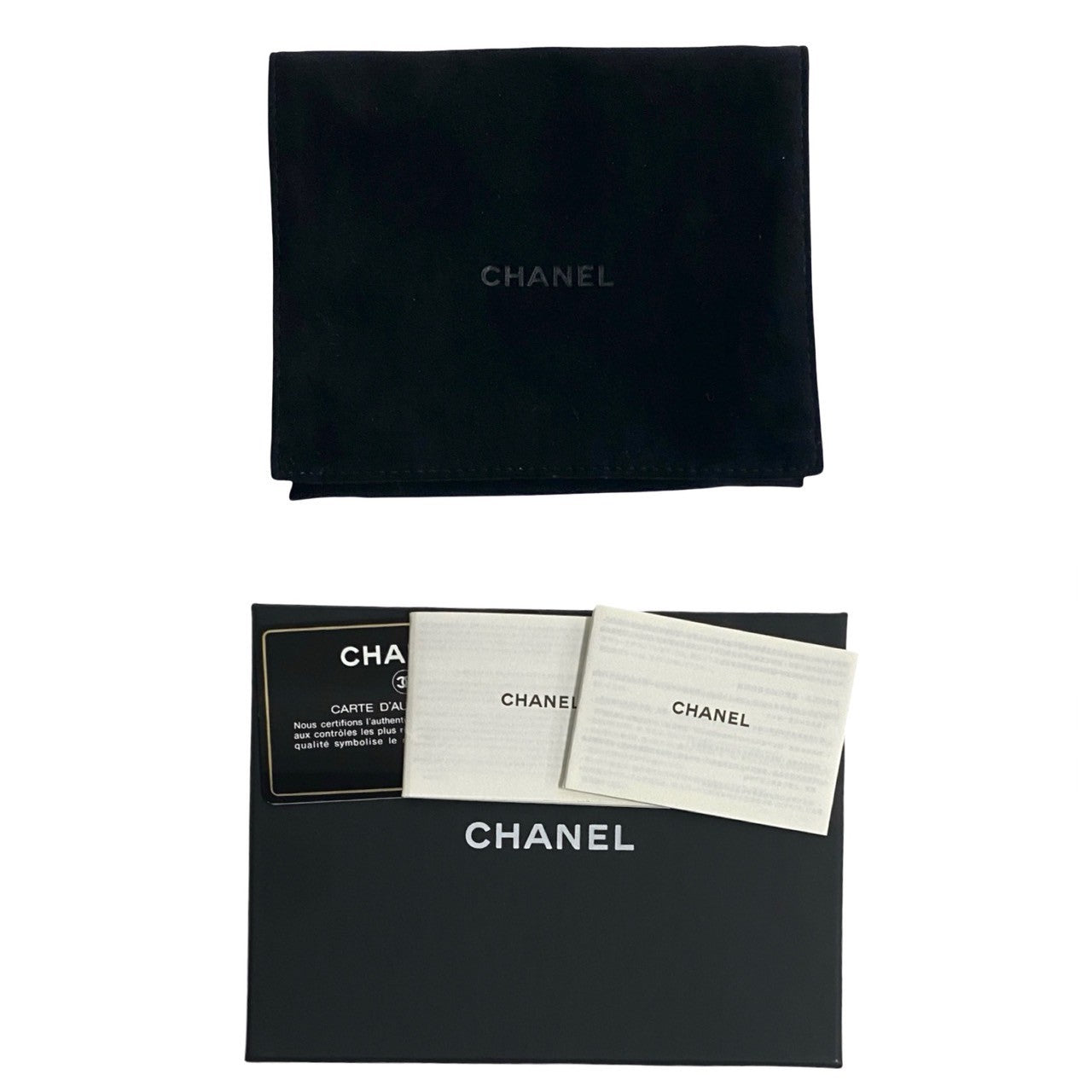 CHANEL Tri-fold wallet Matt caviar skin black Caviar skin Boy chanel