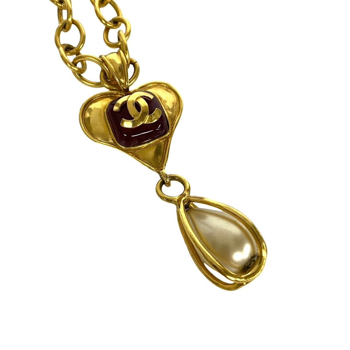 CHANEL Necklace Gold Plated gold Gripoa