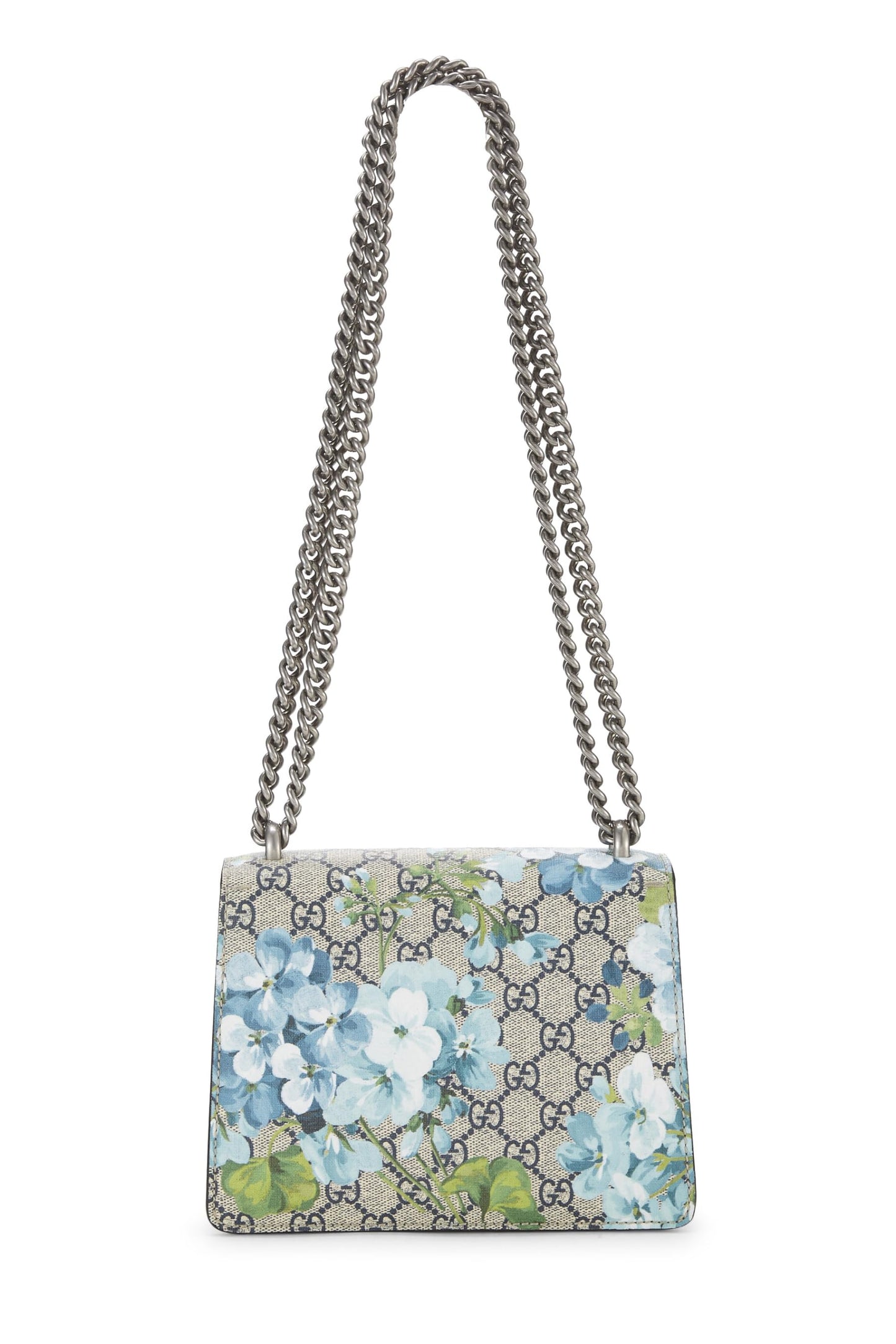 Gucci, Blue GG Blooms Supreme Canvas Dionysus Shoulder Bag Mini, Blue