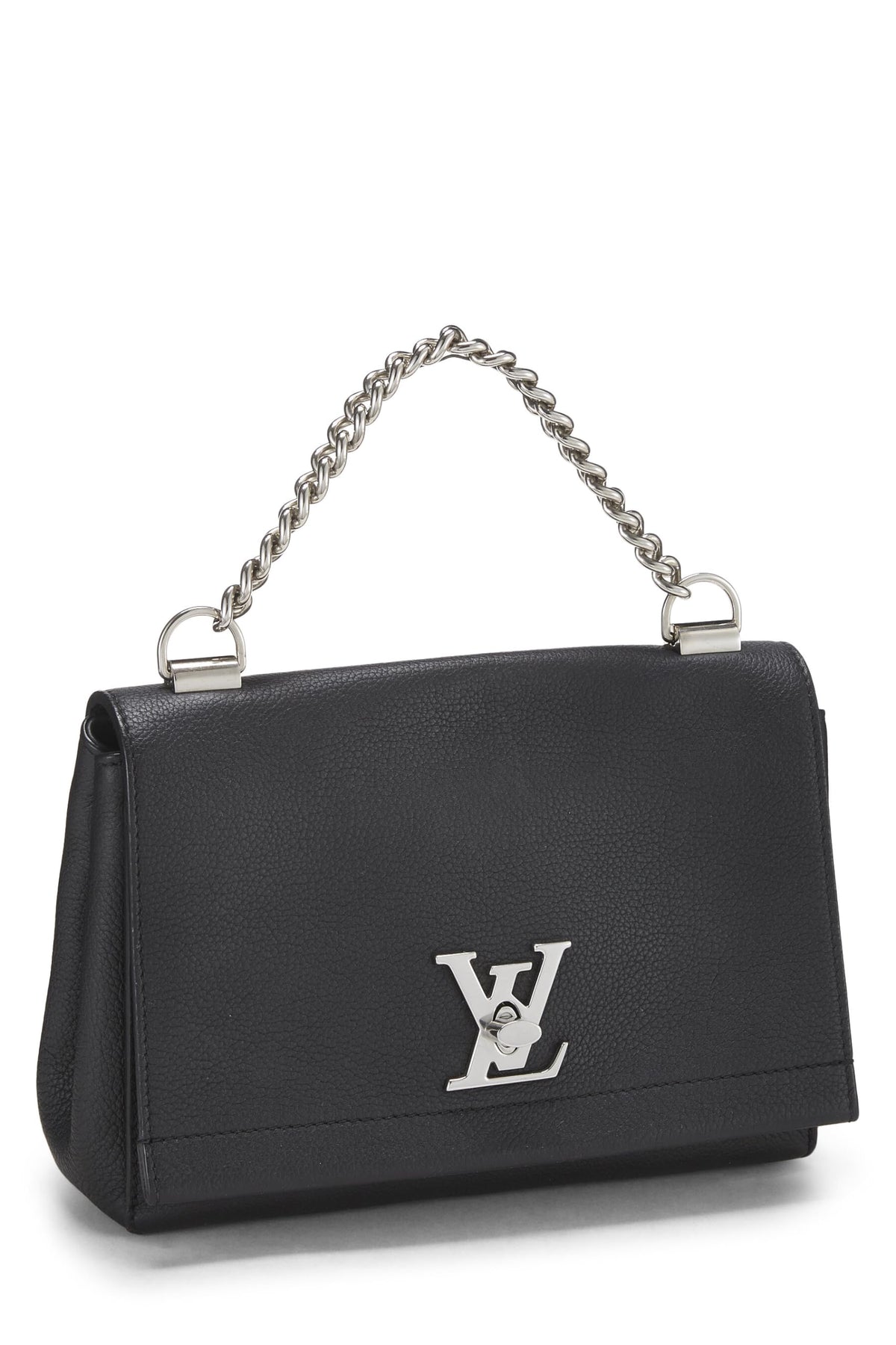 Louis Vuitton, Black leather Lockme II BB, Black