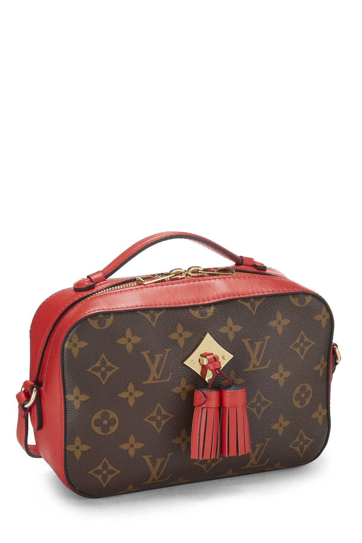 Louis Vuitton, Red Monogram Canvas Saintonge, Red