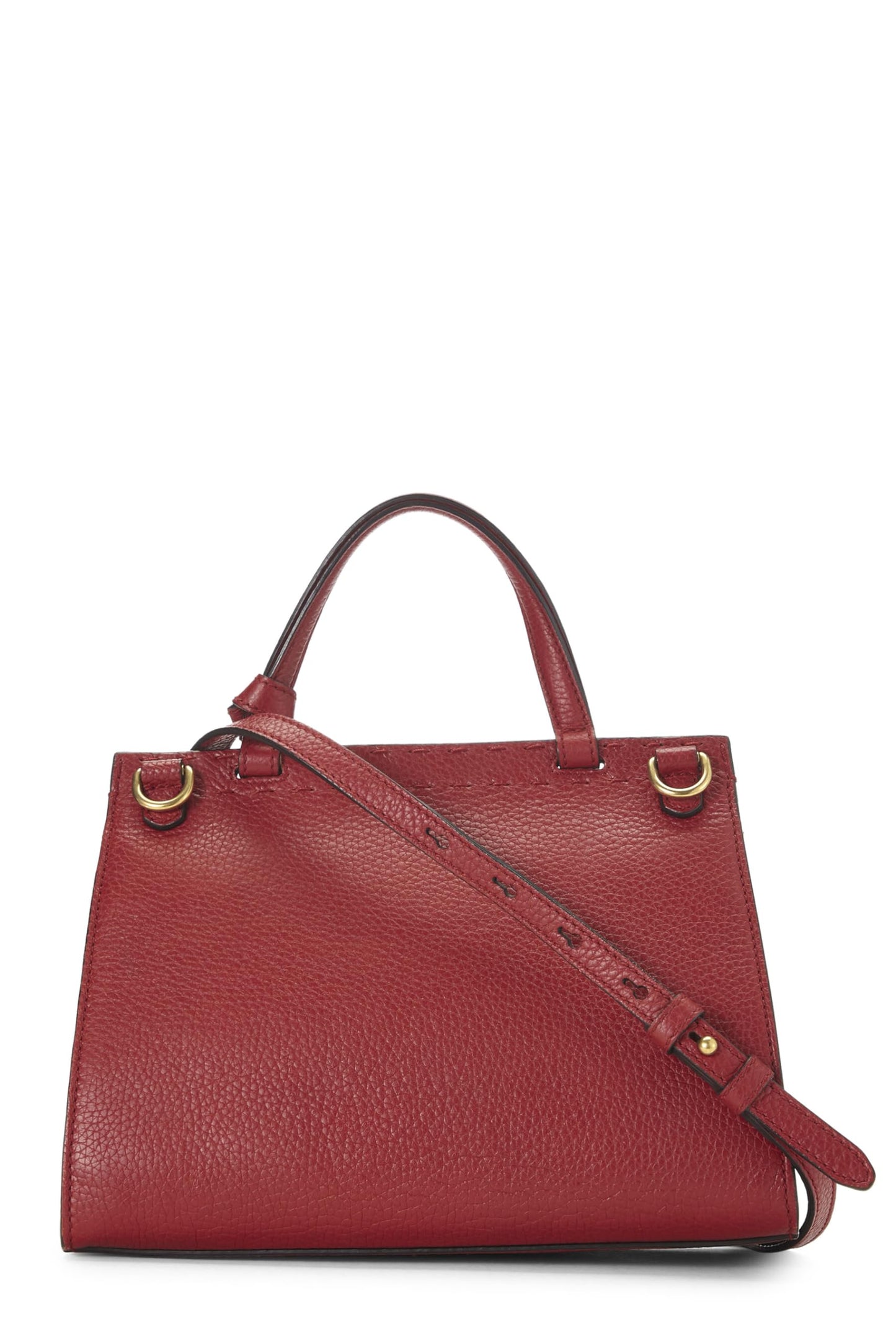 Gucci, Red Leather GG Marmont Top Handle Flap Bag Mini, Red