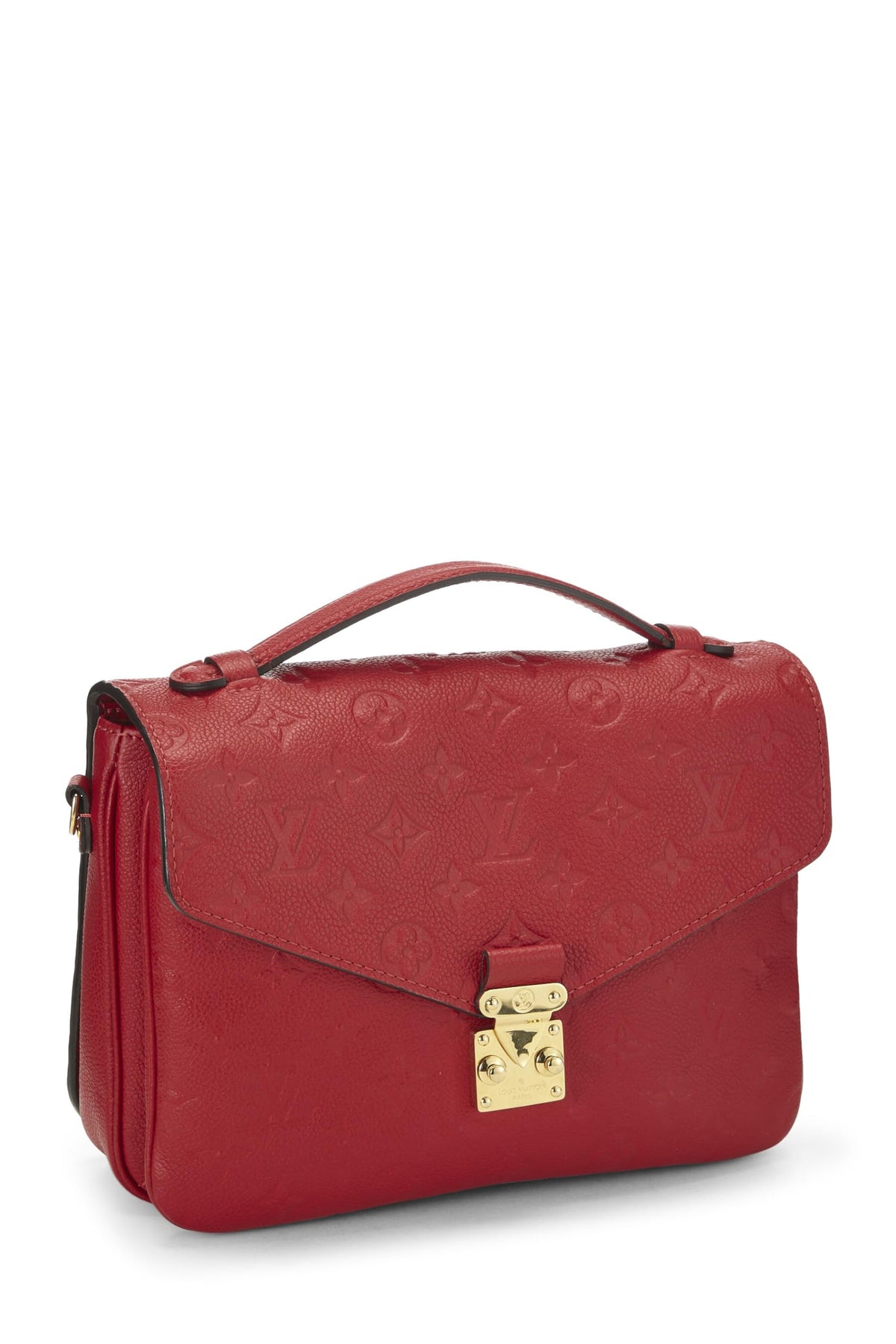 Louis Vuitton, Cherry Monogram Empreinte Pochette Metis, Red