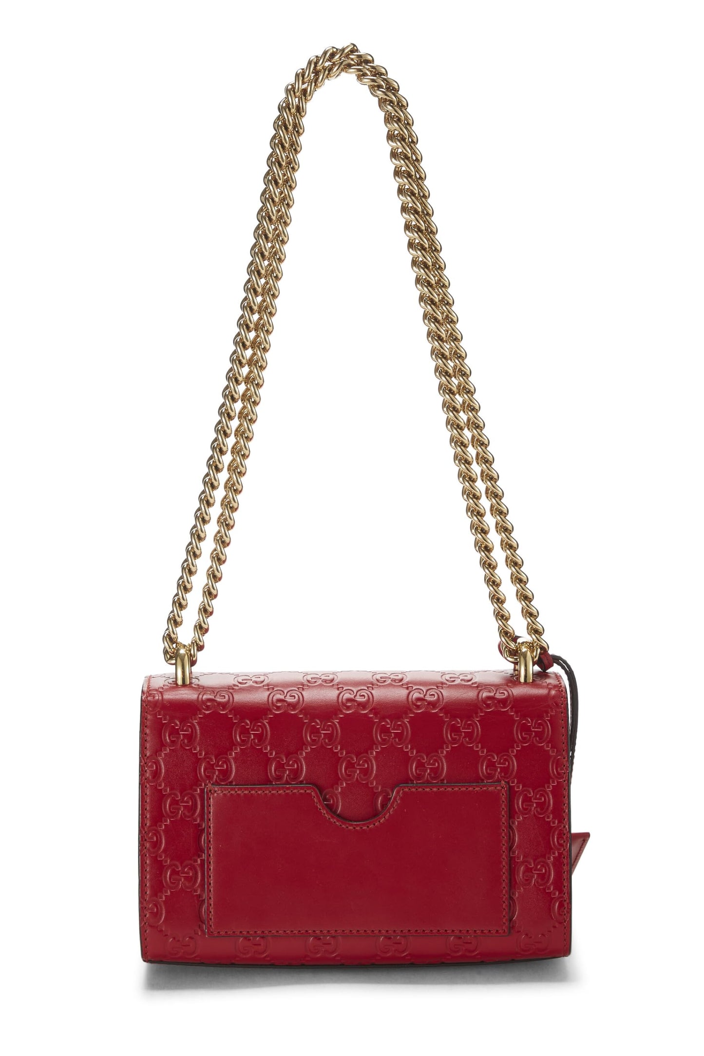 Gucci, Red Guccissima Leather Padlock Bag Small, Red