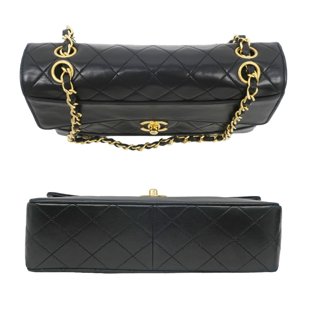 CHANEL Chanel Matrasse Diana W Chain Shoulder Bag Removable Pochette Black