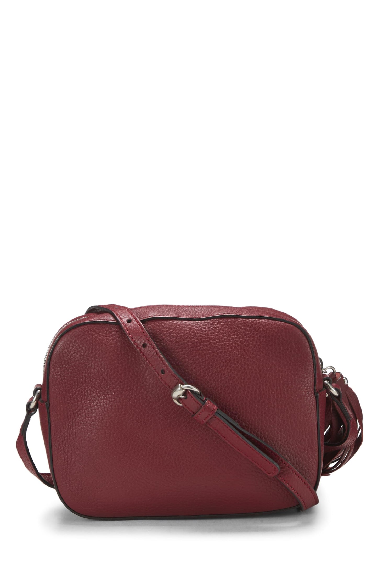 Gucci, Burgundy Grained Leather Studded Soho Disco, Burgundy