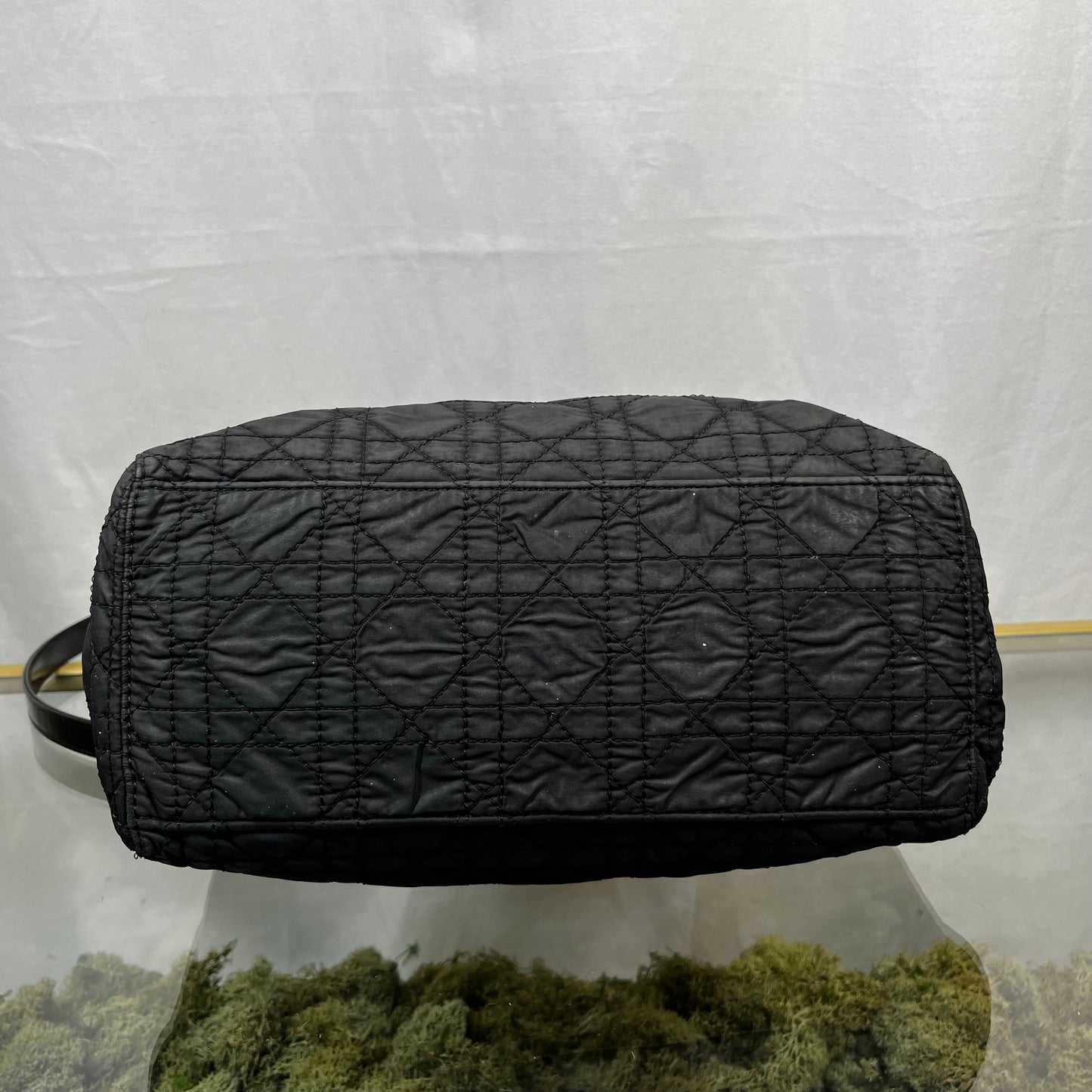 Dior Lady Dior Black Nylon Cannage Tote Bag