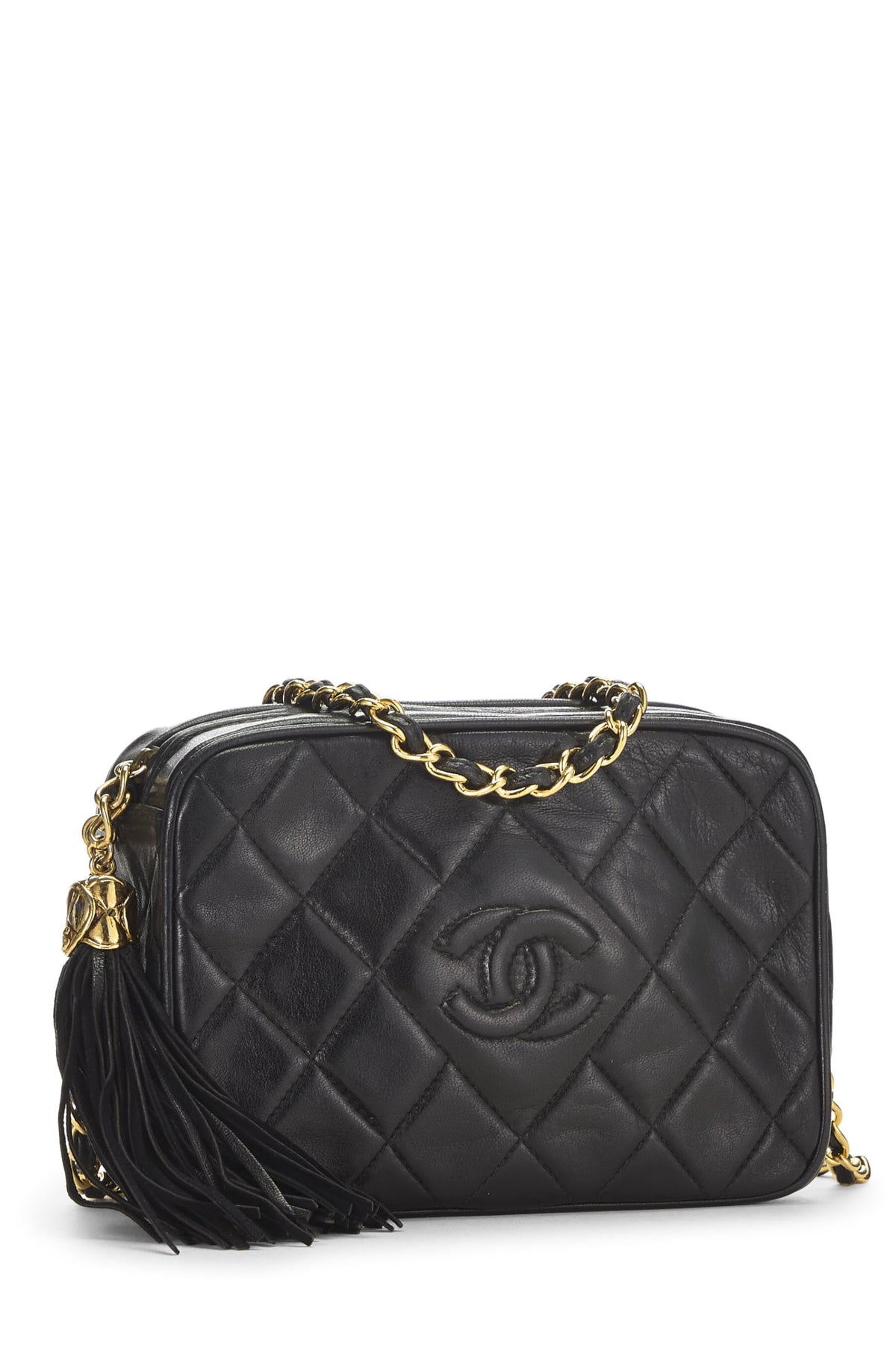 Chanel, Black Lambskin 'CC' Camera Bag Mini, Black