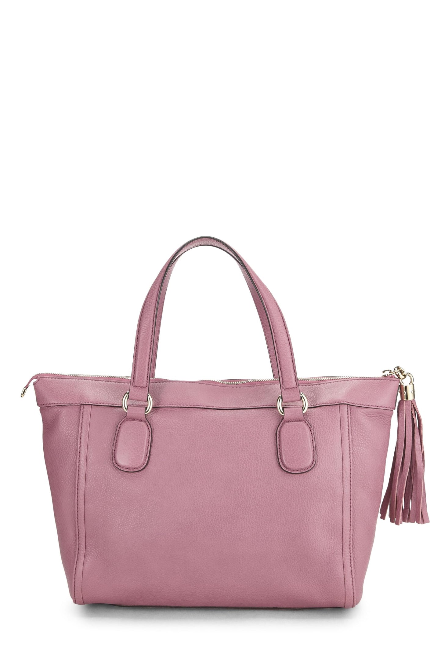 Gucci, Pink Grained Leather Soho Zip Tote, Pink