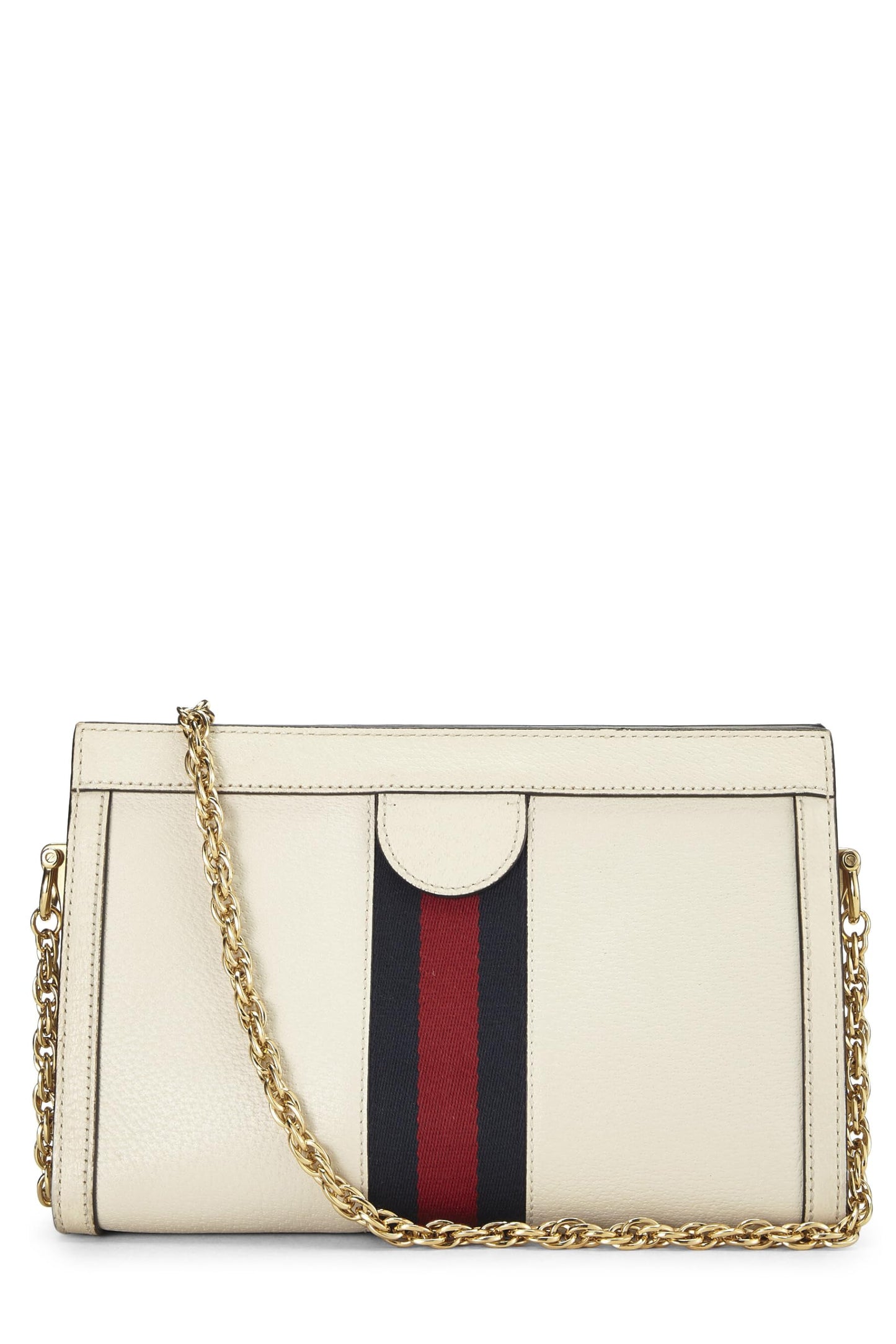 Gucci, Cream Leather Ophidia Shoulder Bag Small, White