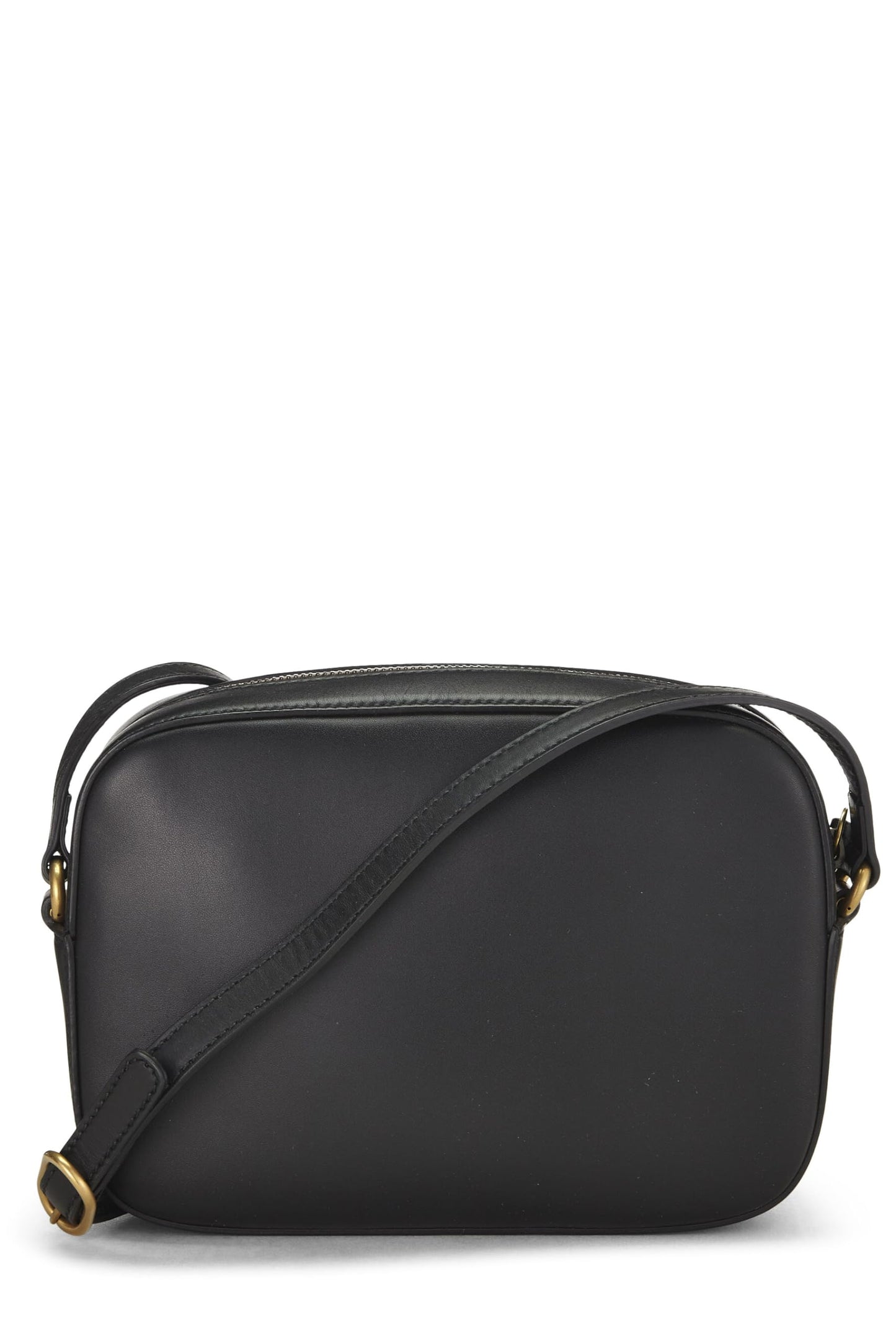 Gucci, Black Leather Webby Shoulder Bag Small, Black