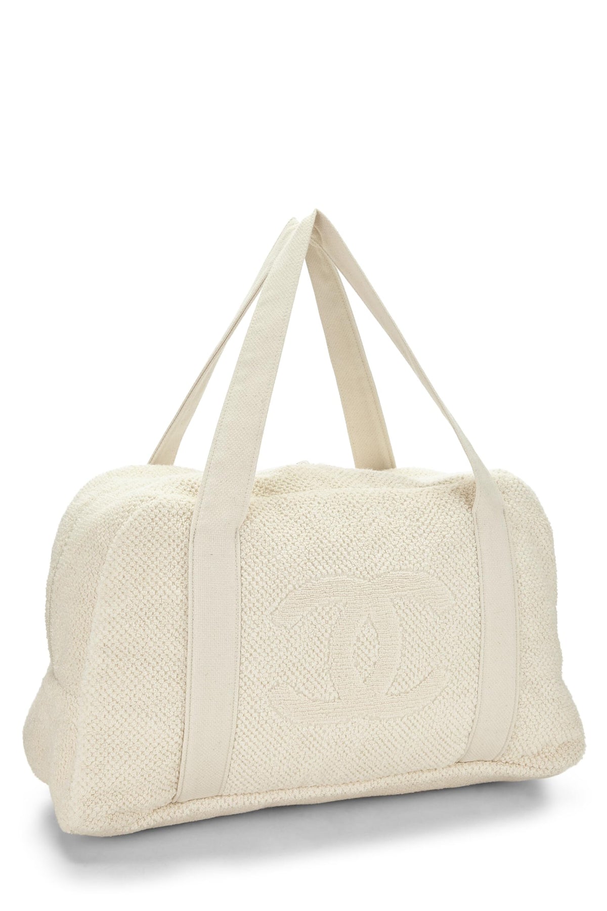 Chanel, White Terry Cloth 'CC' Beach Set, White
