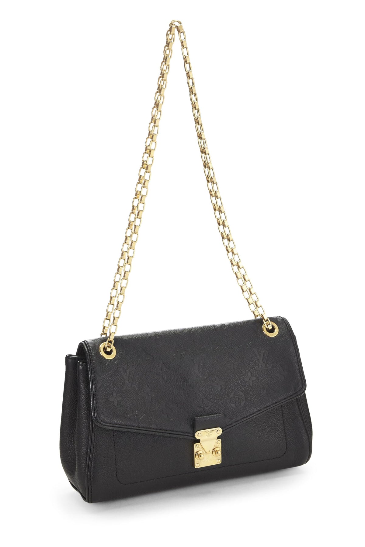 Louis Vuitton, Black Monogram Empreinte Saint Germain PM, Black