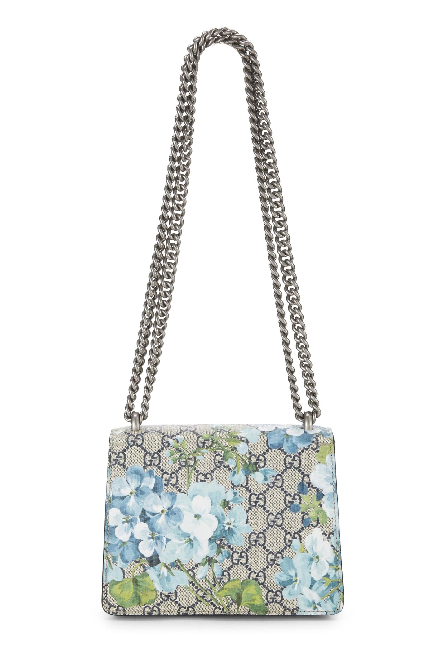 Gucci, Blue GG Blooms Supreme Canvas Dionysus Shoulder Bag Mini, Blue