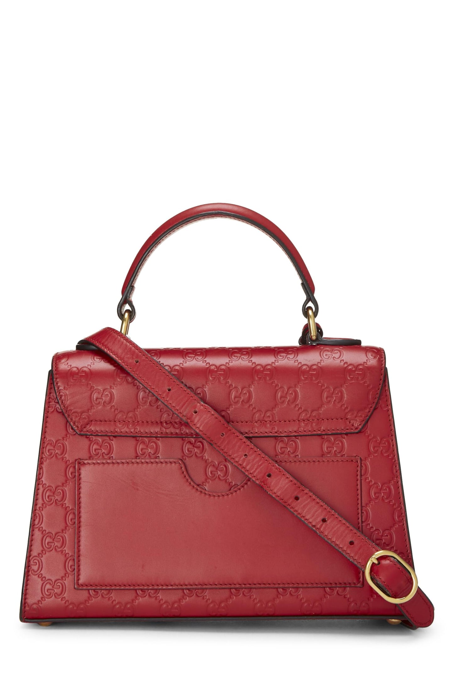 Gucci, Red Guccissima Padlock Handbag Small, Red