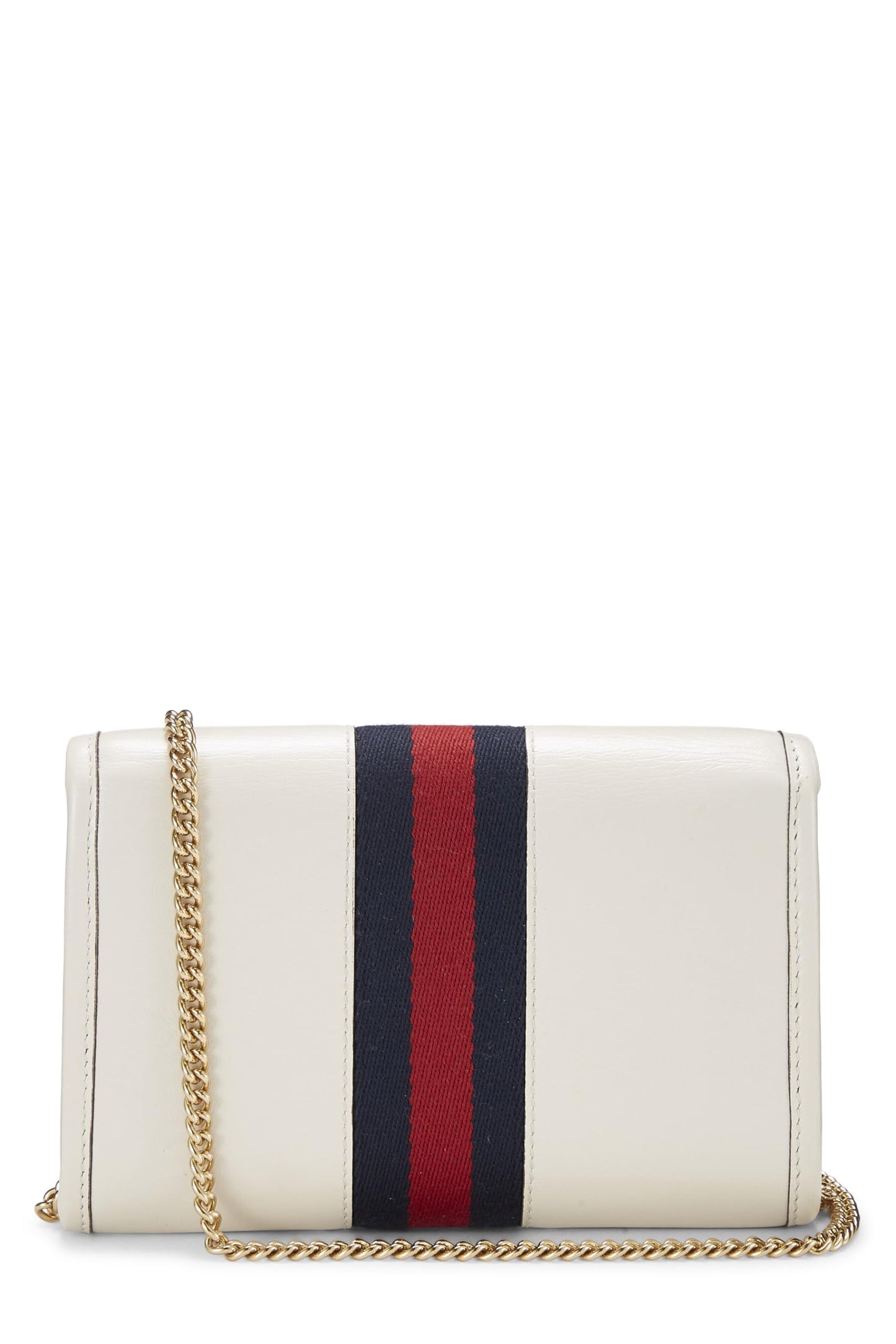 Gucci, White Leather Web Rajah Shoulder Bag Mini, White