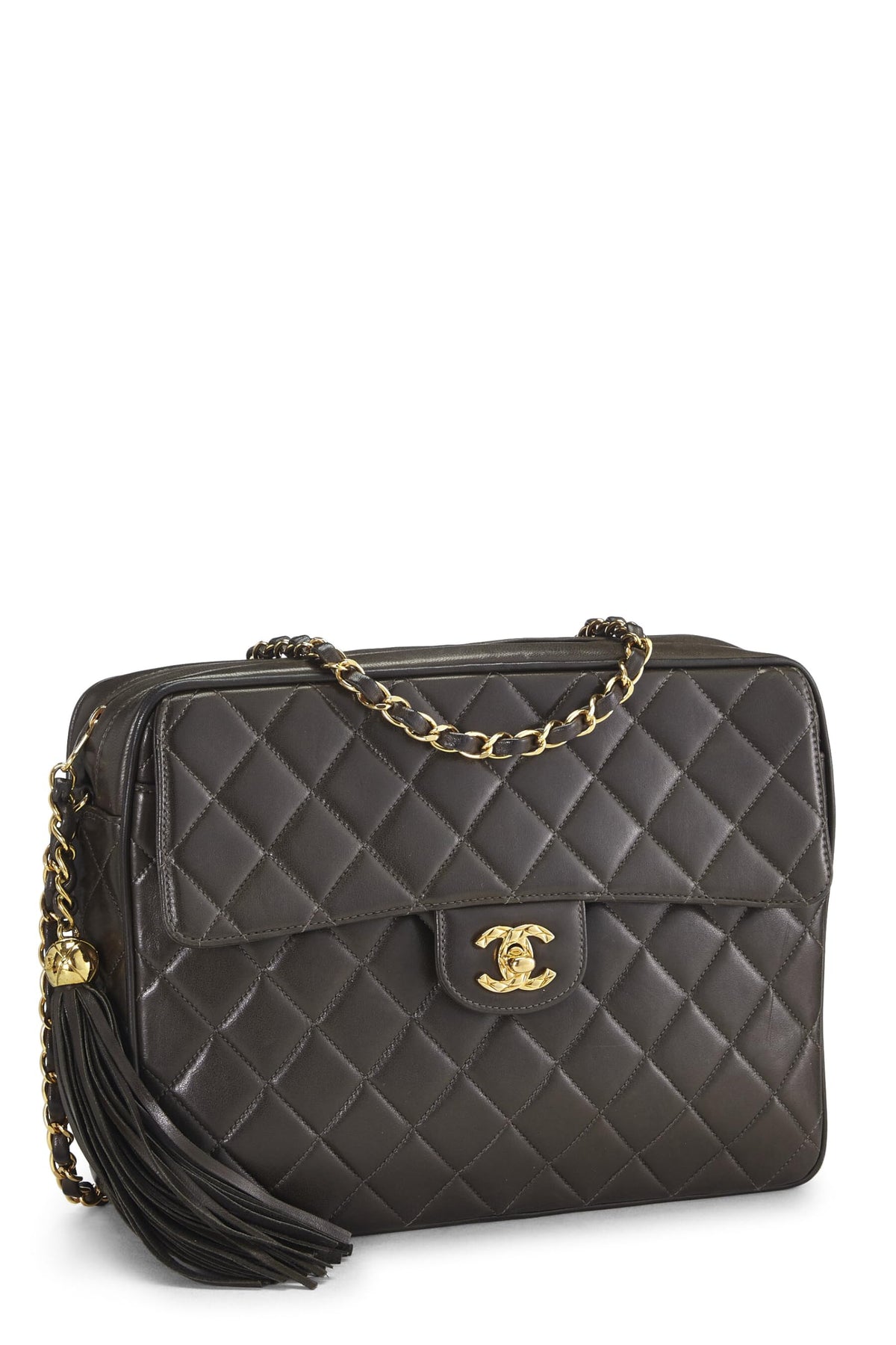Chanel, Green Quilted Lambskin Pocket Camera Bag Large, Green