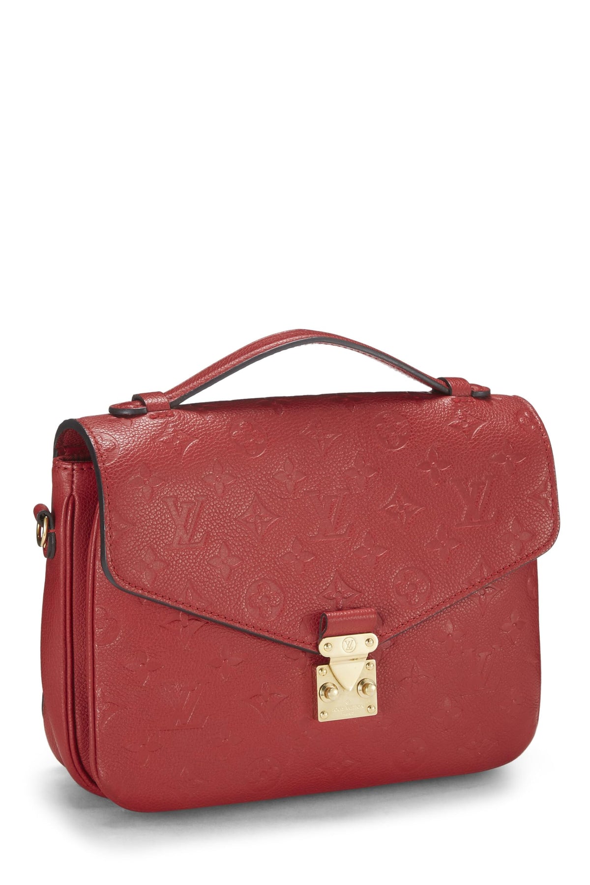 Louis Vuitton, Cherry Monogram Empreinte Pochette Metis, Red