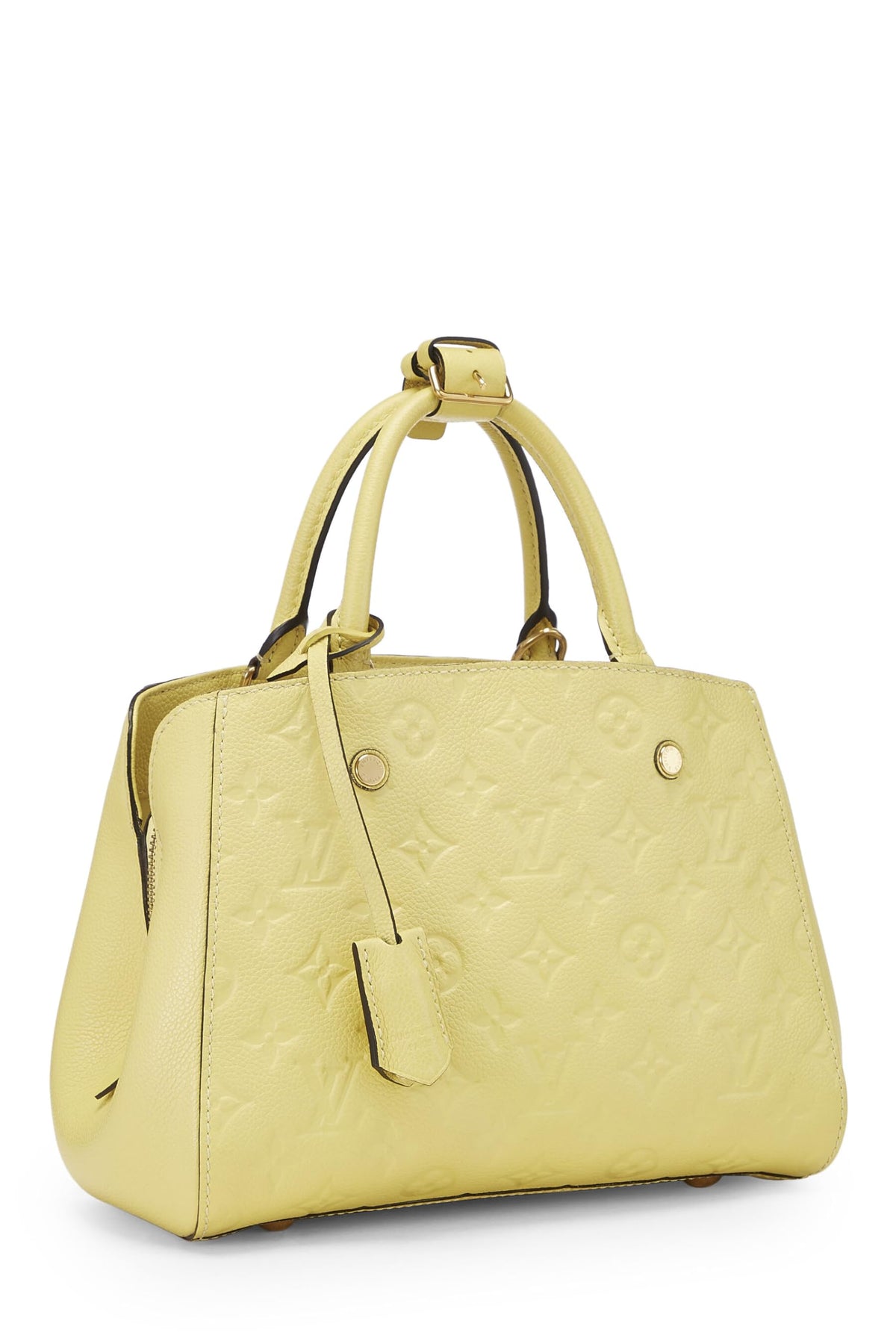 Louis Vuitton, Citrine Monogram Empreinte Montaigne BB, Yellow