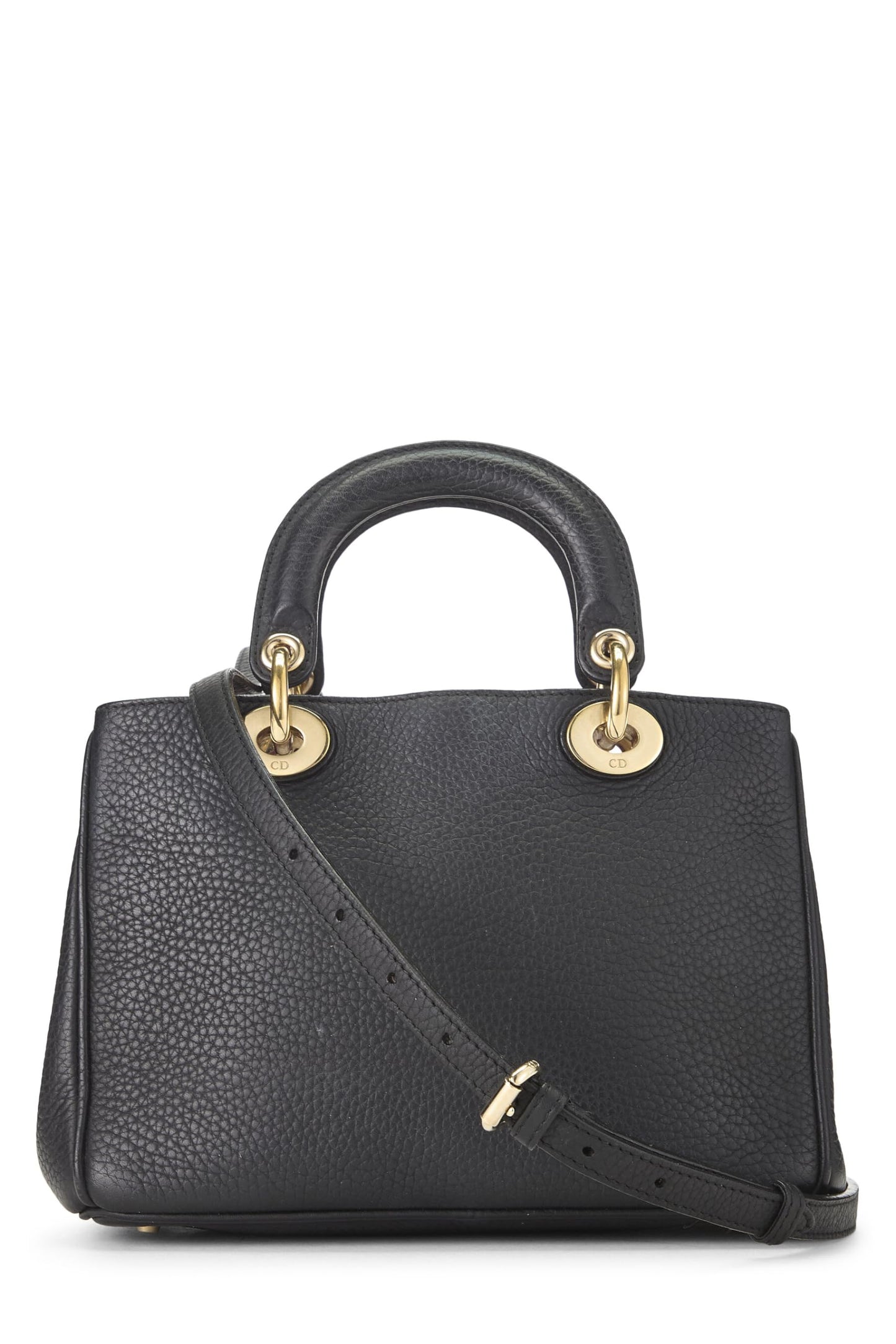 Dior, Black Leather Diorissimo HandBag Mini, Black