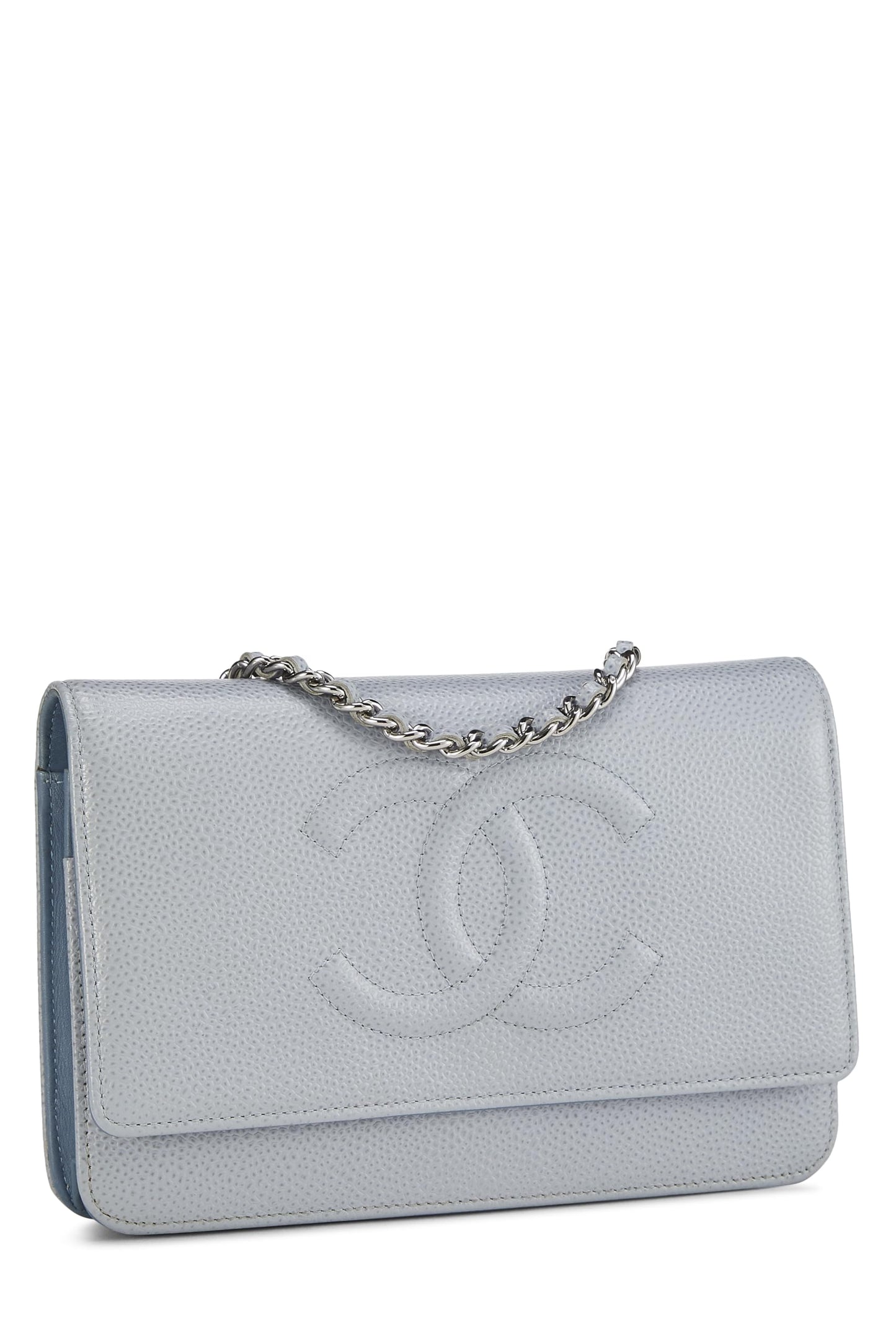 Chanel, Blue Caviar Timeless Wallet on Chain (WOC), Blue