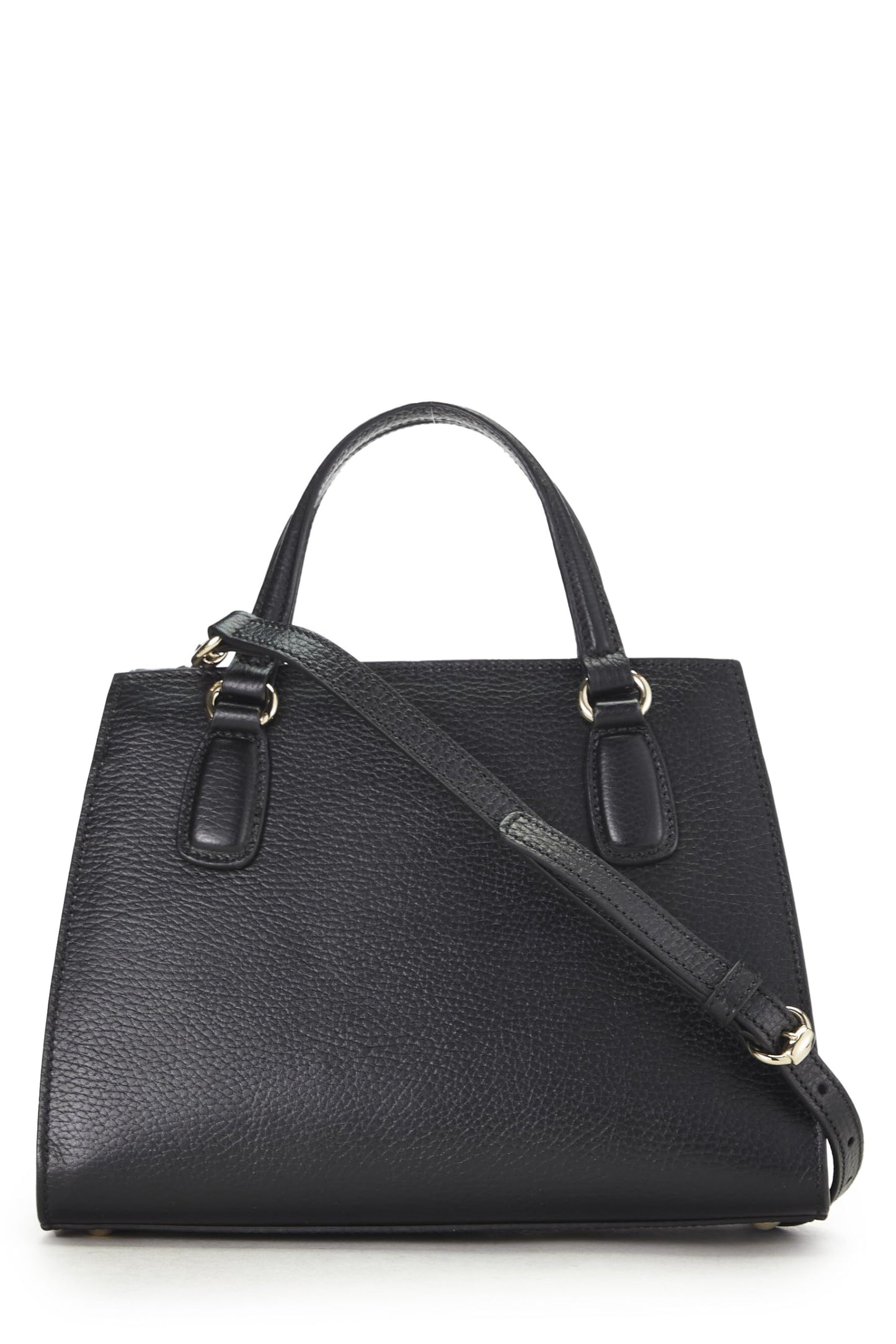 Gucci, Black Grained Leather Soho Handbag, Black