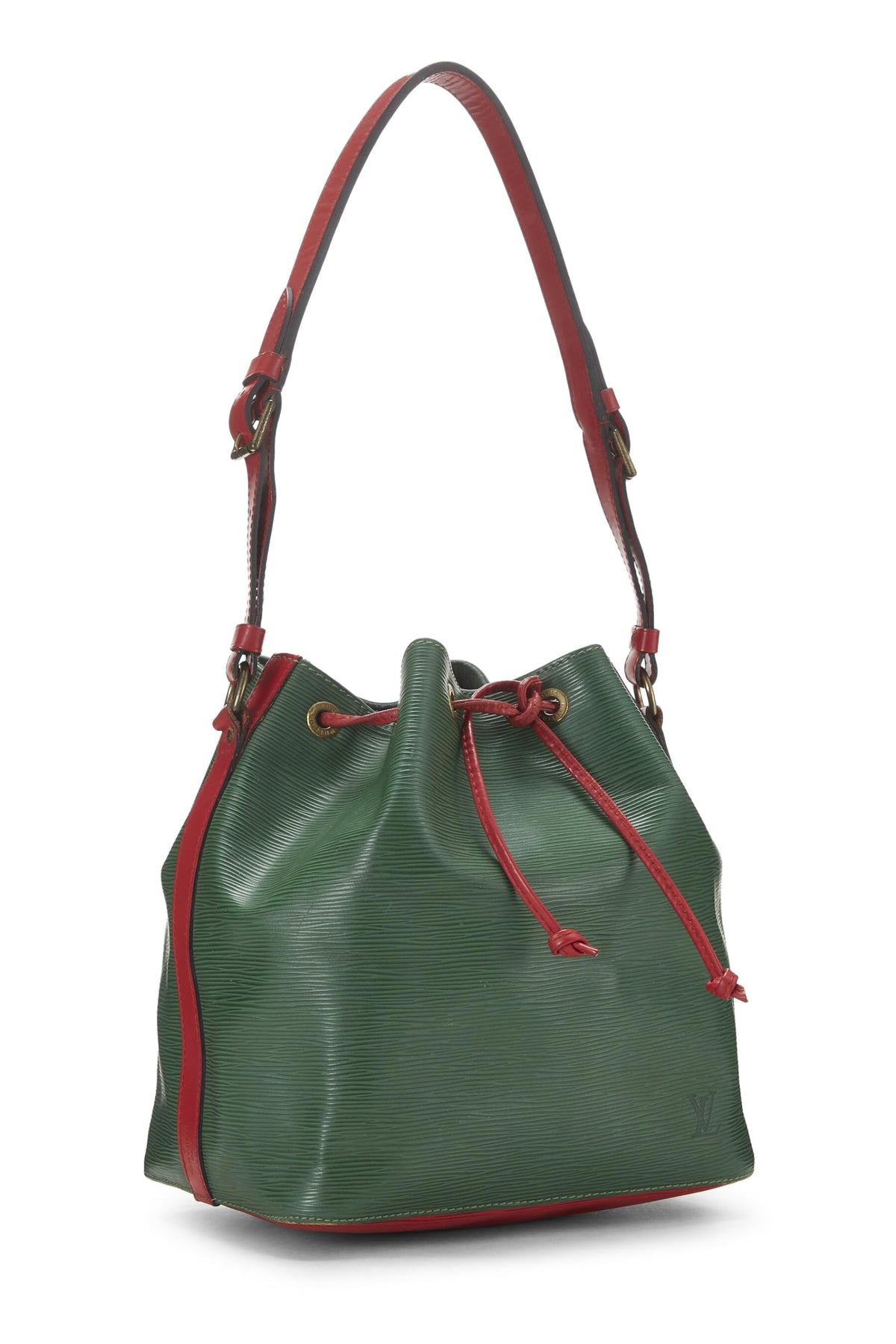 Louis Vuitton, Bicolor Borneo Green & Red Epi Noé Petite, Multi