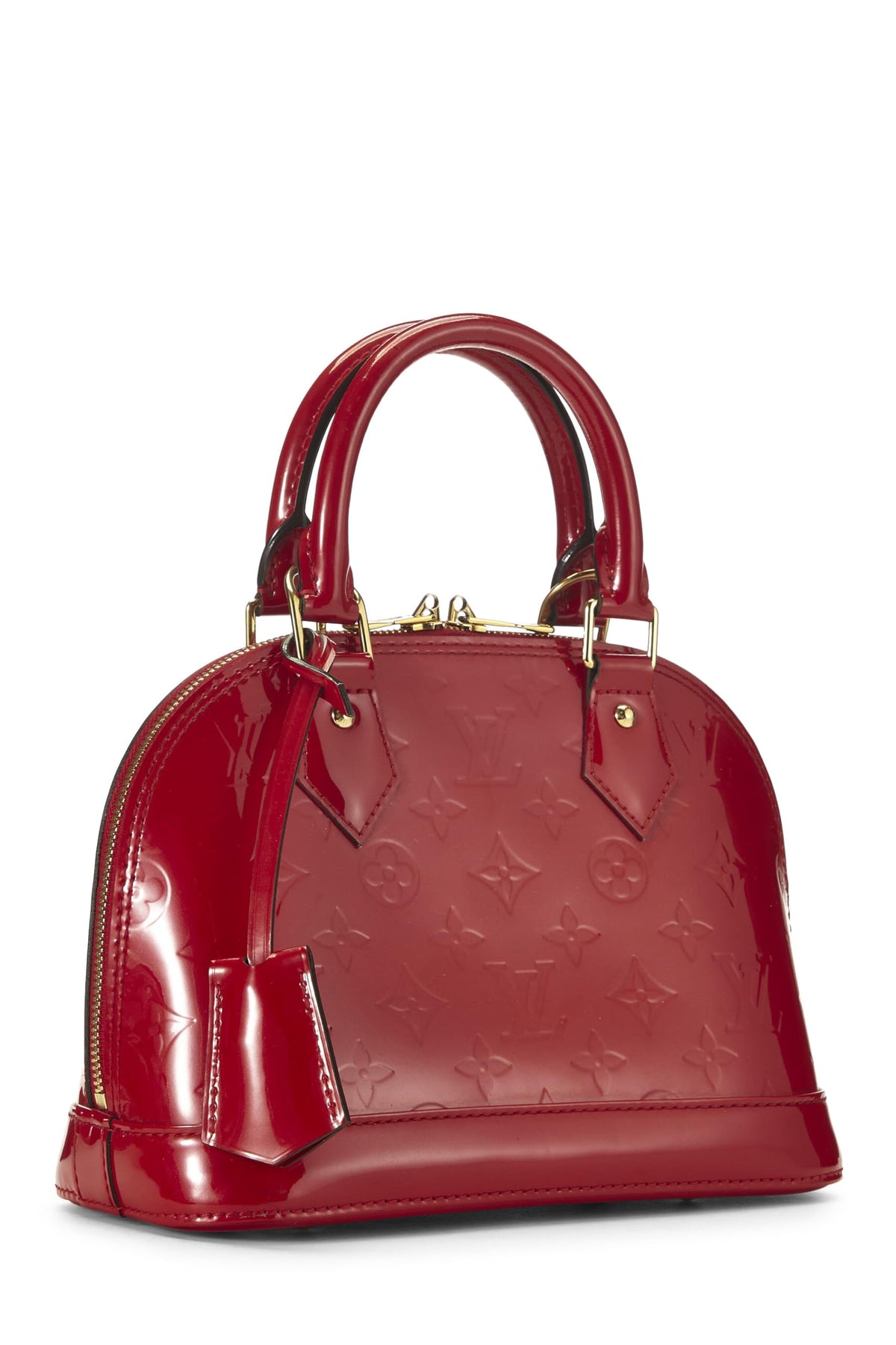 Louis Vuitton, Cerise Monogram Vernis Alma BB, Red