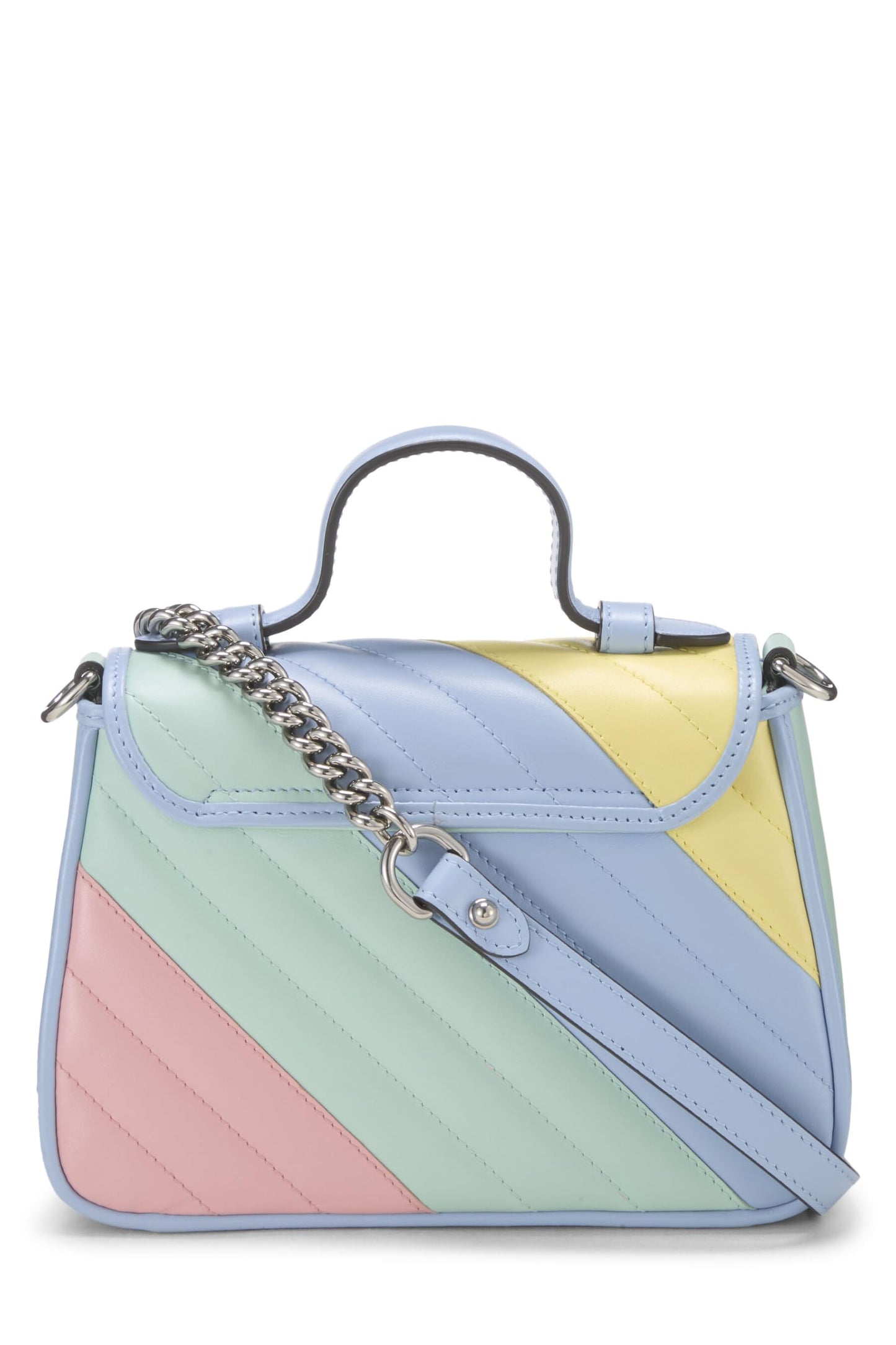 Gucci, Multicolor Leather Marmont Top Handle Flap Bag Mini, Multi