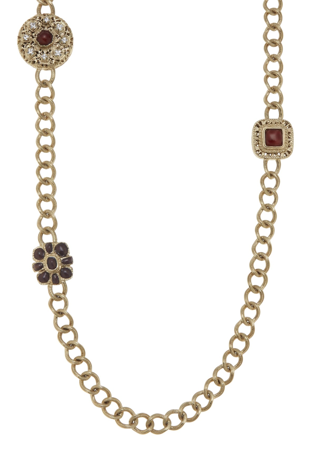 Chanel, Gold & Multicolor 'CC' Charm Necklace Large, Multi