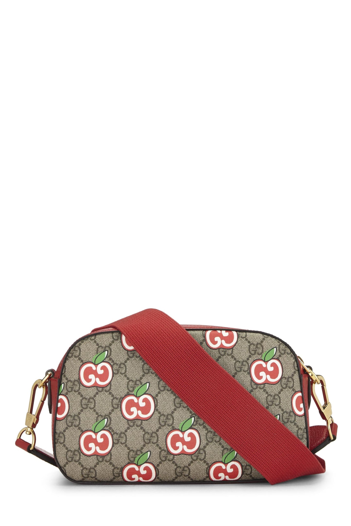 Gucci, Red Original GG Supreme Canvas Apple Camera Bag, Red
