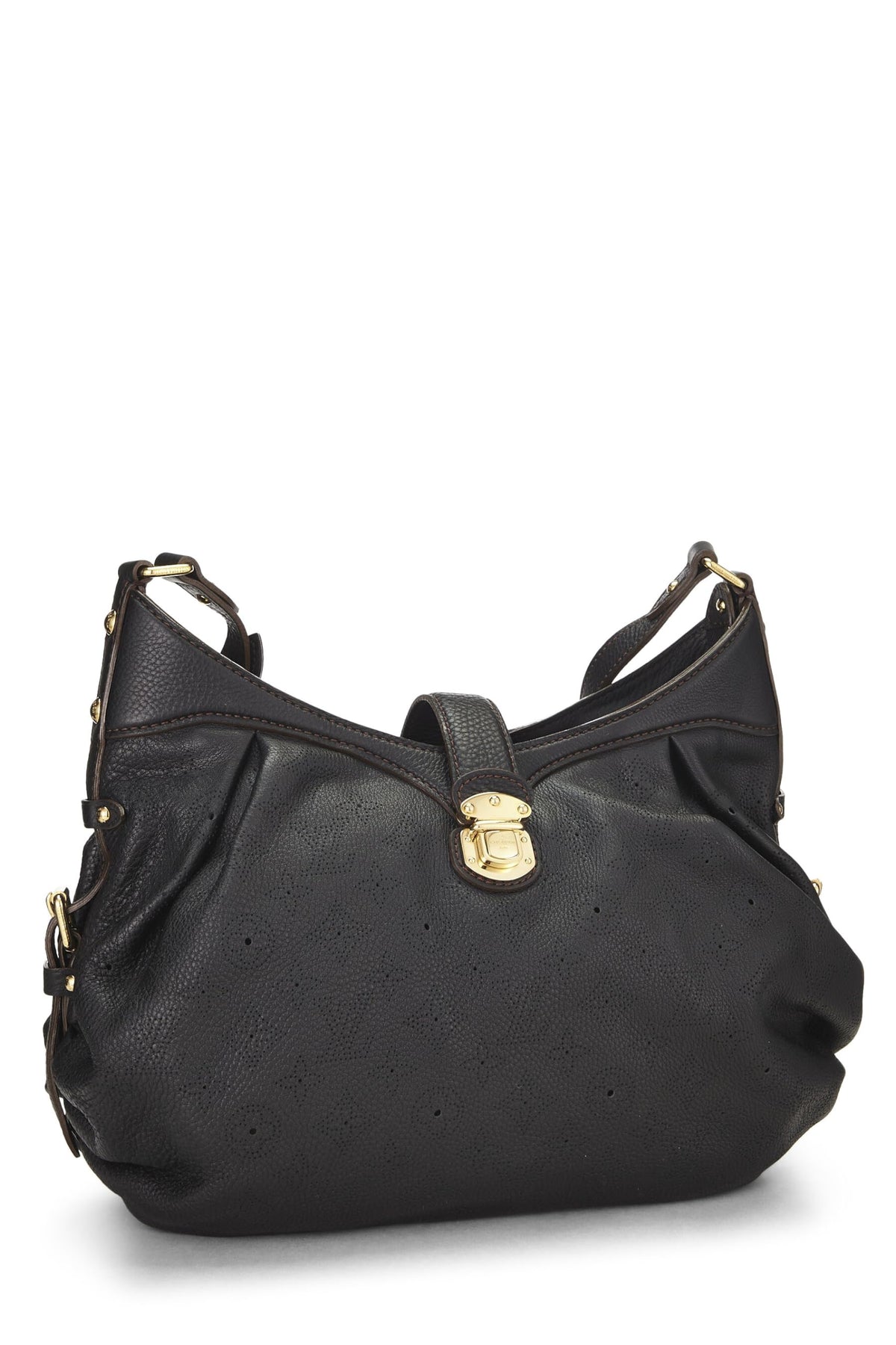 Louis Vuitton, Black Monogram Mahina Leather XS, Black