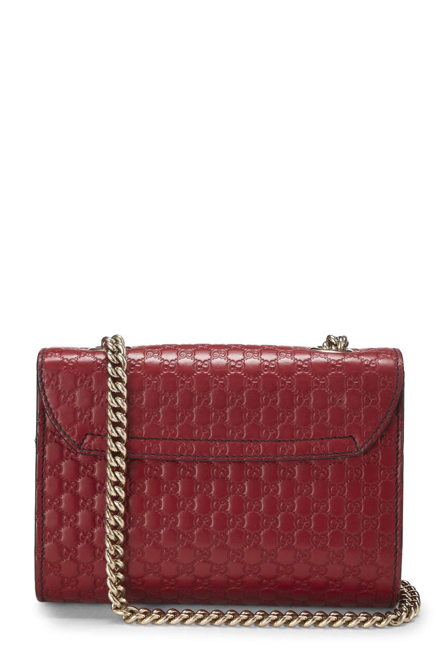 Gucci, Red Microguccissima Leather Emily Chain Crossbody Bag, Red