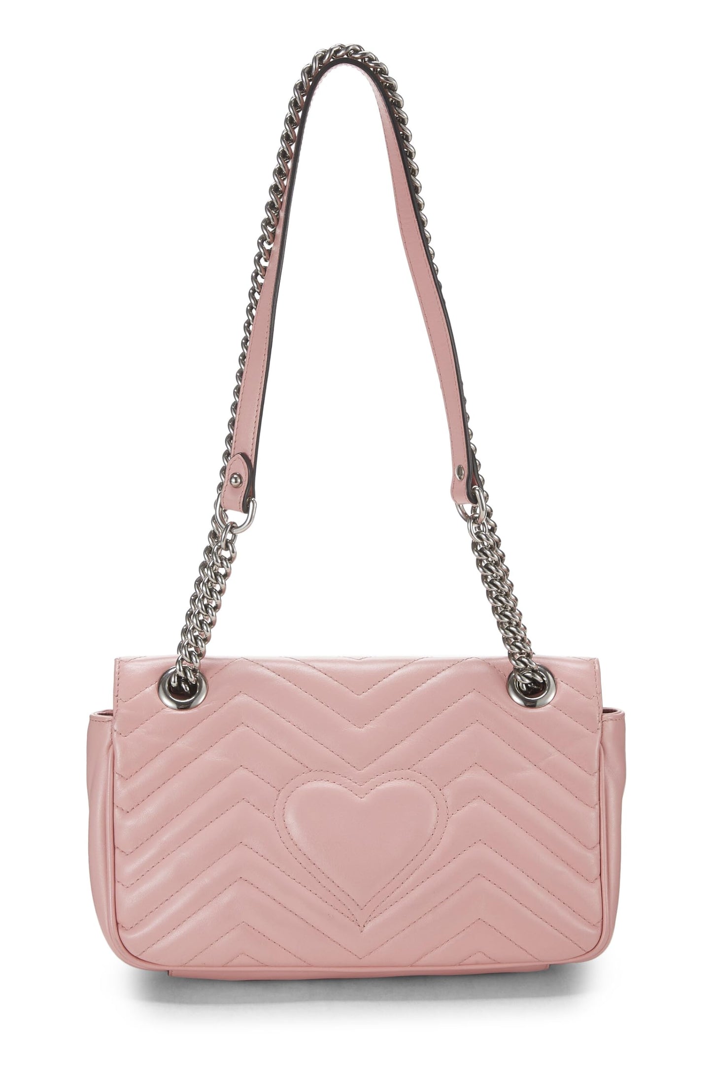 Gucci, Pink Matelassé Leather Marmont Shoulder Bag, Pink