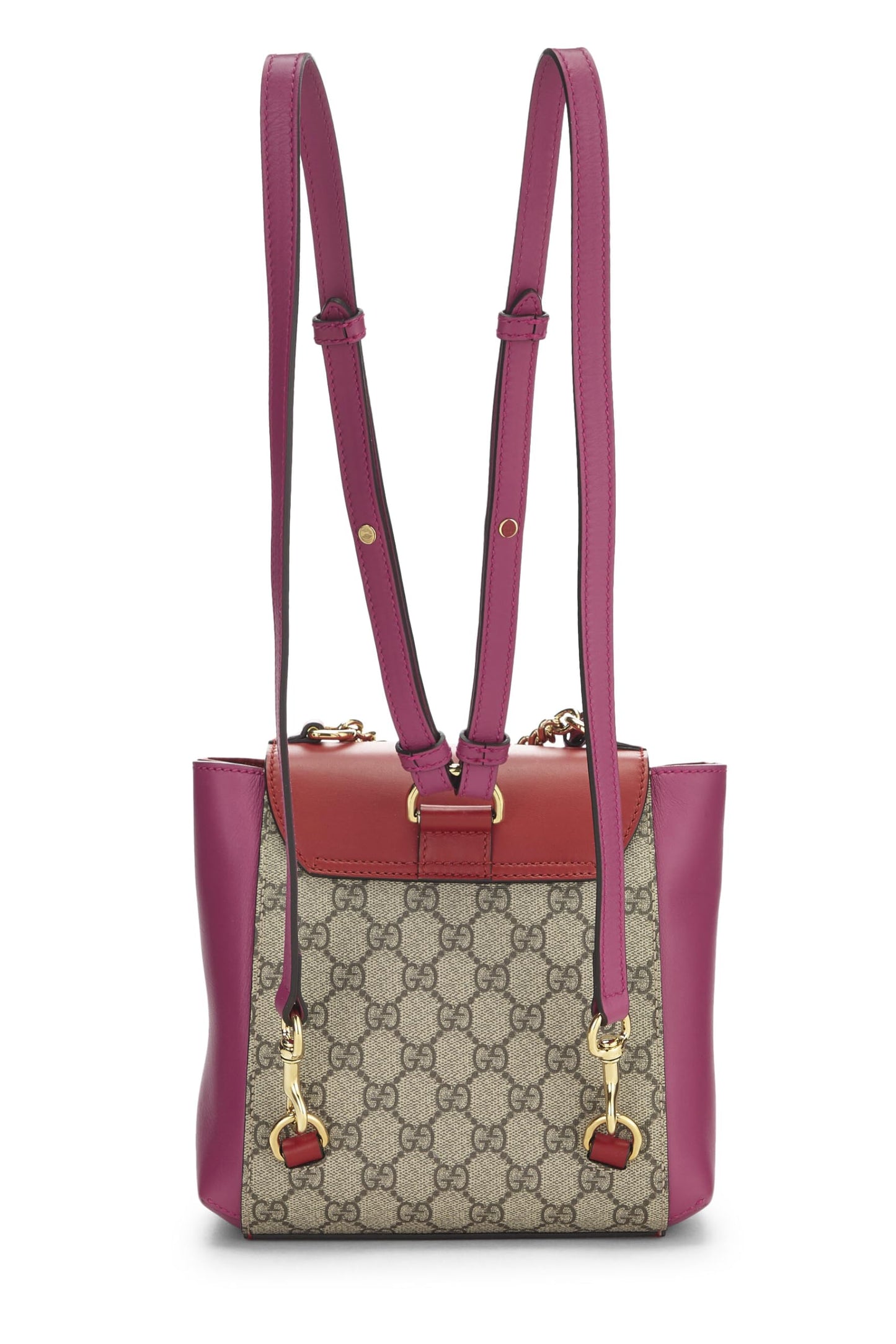 Gucci, Red & Pink Original GG Supreme Canvas Backpack Mini, Multi