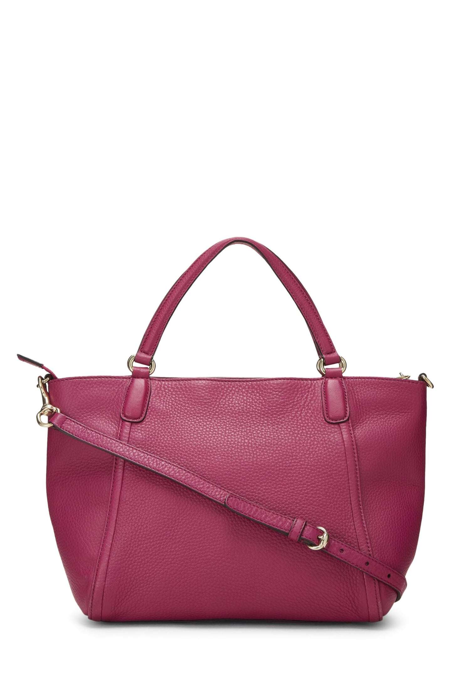 Gucci, Purple Grained Leather Soho Top Handle Bag, Purple