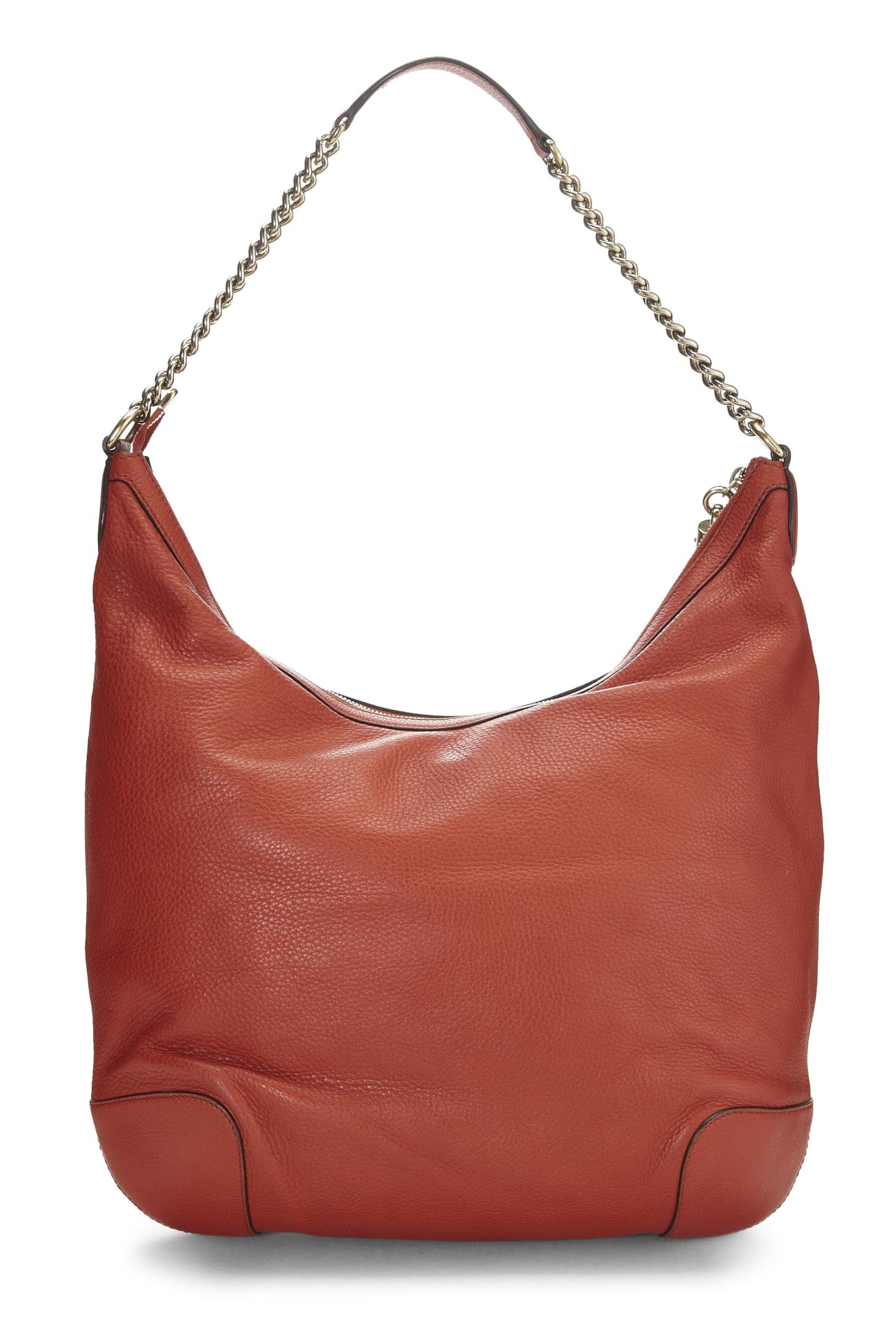 Gucci, Orange Leather Soho Chain Hobo Large, Orange