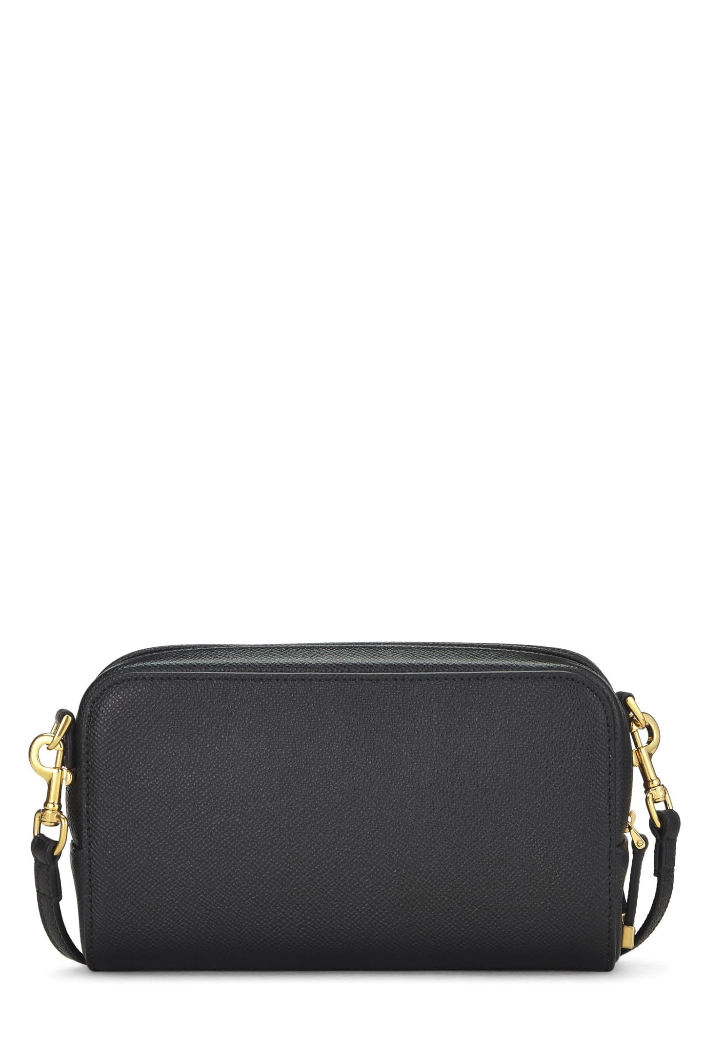 Dior, Black Calfskin Caro Double Pouch Crossbody, Black