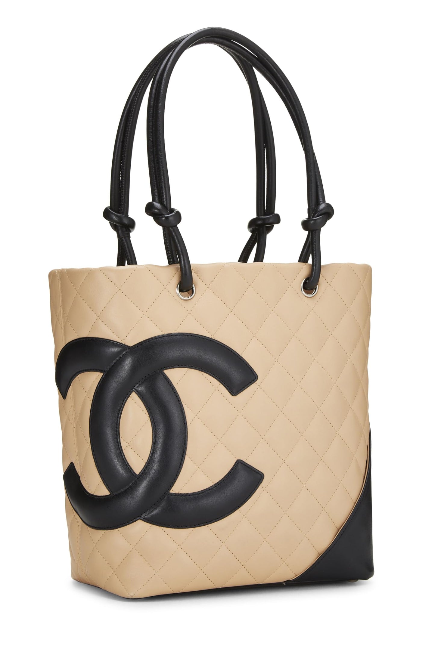 Chanel, Beige Quilted Calfskin Cambon Ligne Tote Small, Beige