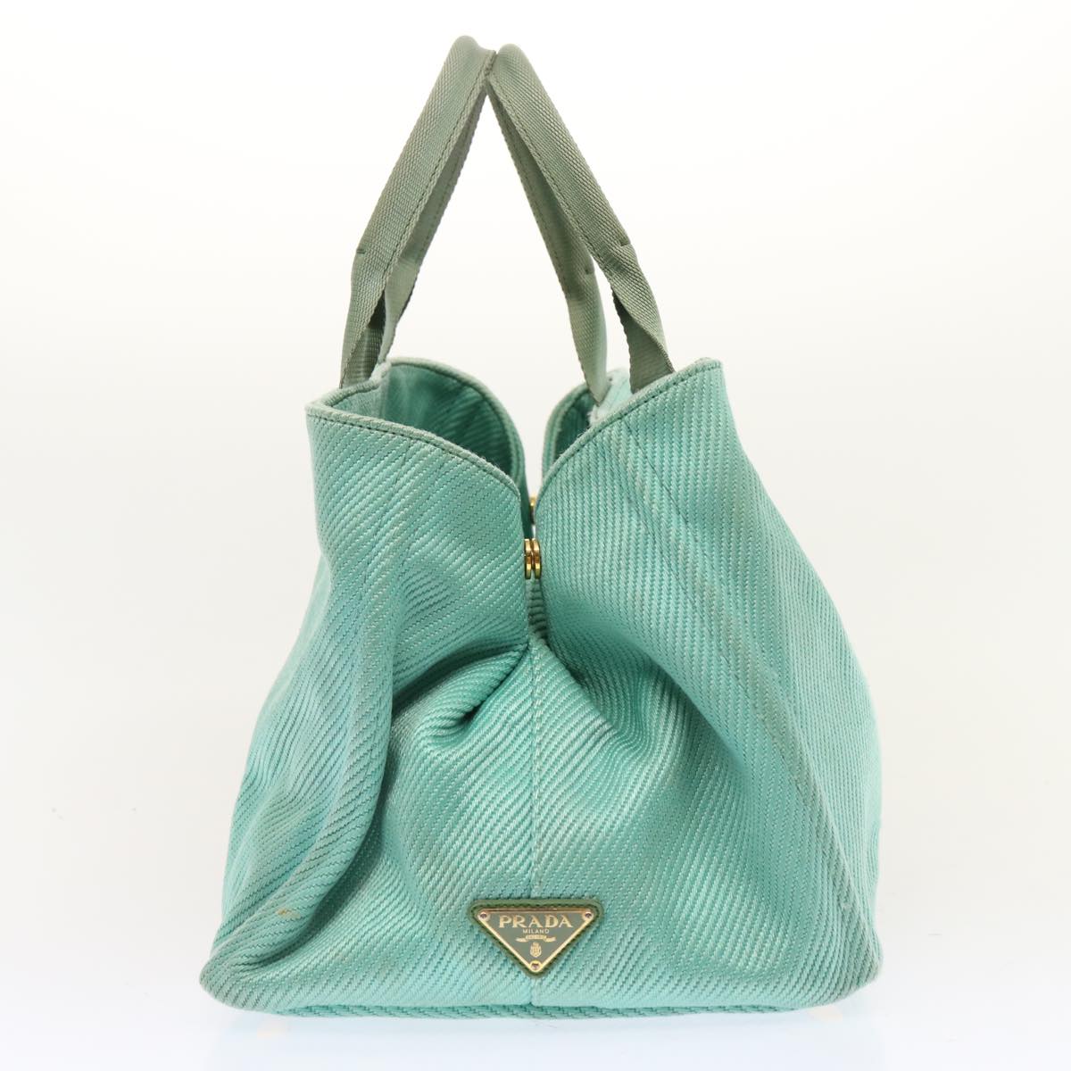 PRADA Canapa GM Hand Bag Canvas Blue Auth 72696