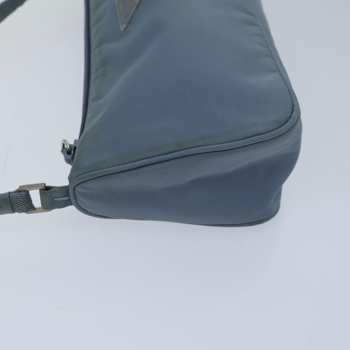 PRADA Accessory Pouch Nylon Light Blue Auth 72954