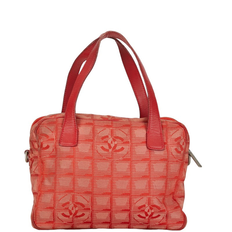 Chanel Coco Loveel Handbag Shoulder Bag 2WAY Red Linen Leather CHANEL