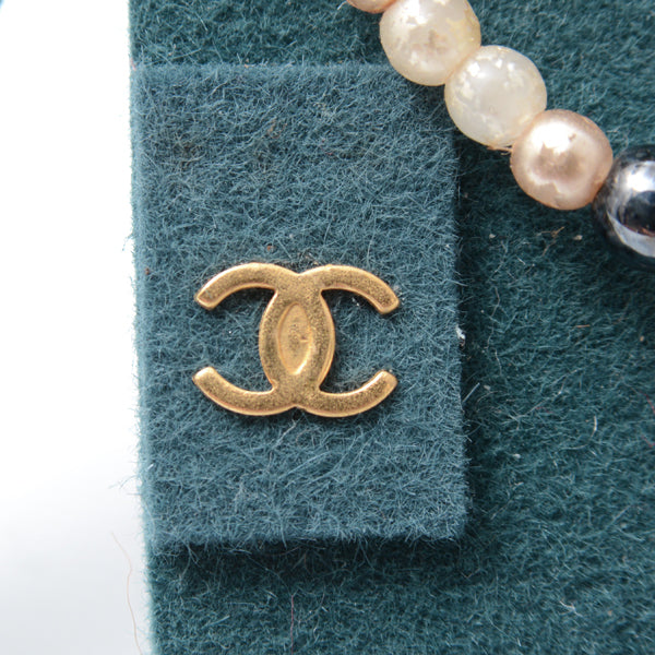 Chanel Velour Fake Pearl Jacket Motif Brooch