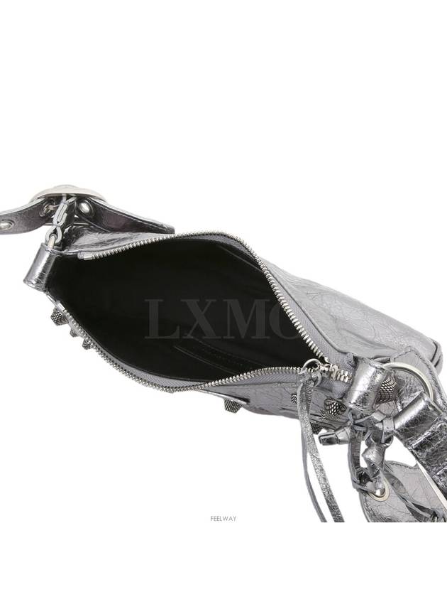 Luxury Balenciaga Women s Le Cagol Xs Shoulder Bag Metallic Silver Cross 671309