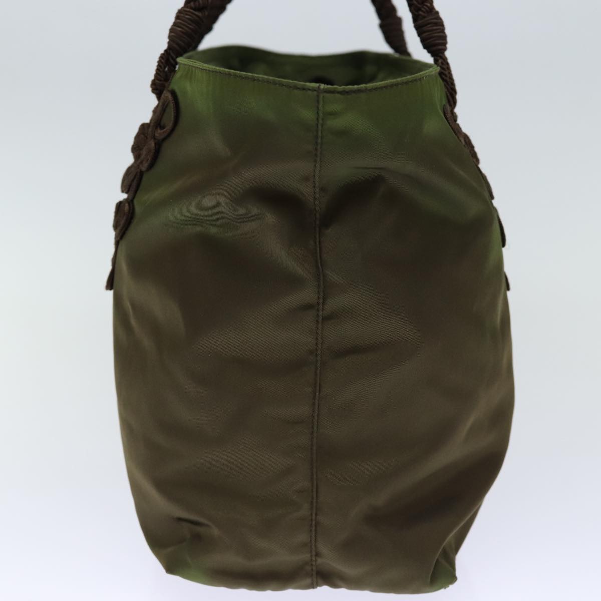 PRADA Tote Bag Nylon Khaki Auth 73206